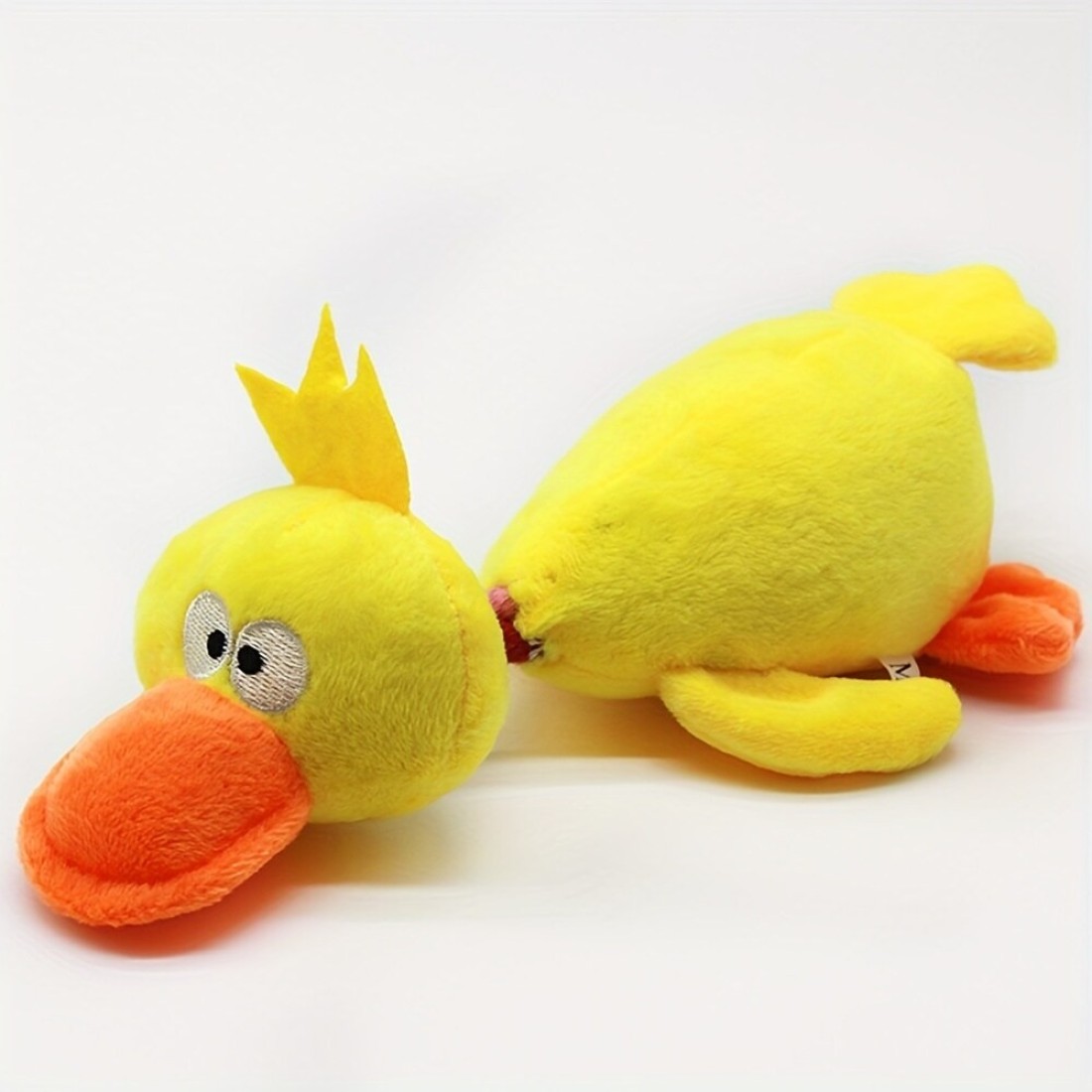 Plush Pet Squeakz Duck Family ( Green/Pink/Yellow) Dog Toy - Multicolor - 3pc