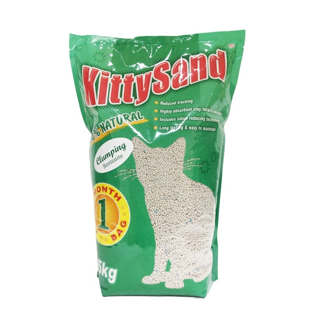 Bag of 3 - Kitty Sand 100% Natural Clumping Bentonite Cat Litter 5KG