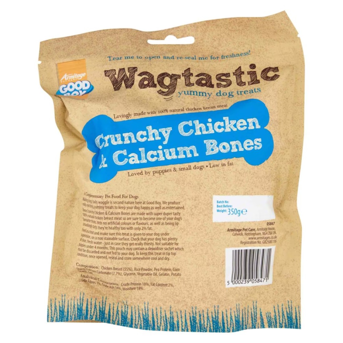 Good Boy Wagtastic Crunchy Chicken and Calcium Bones 350g