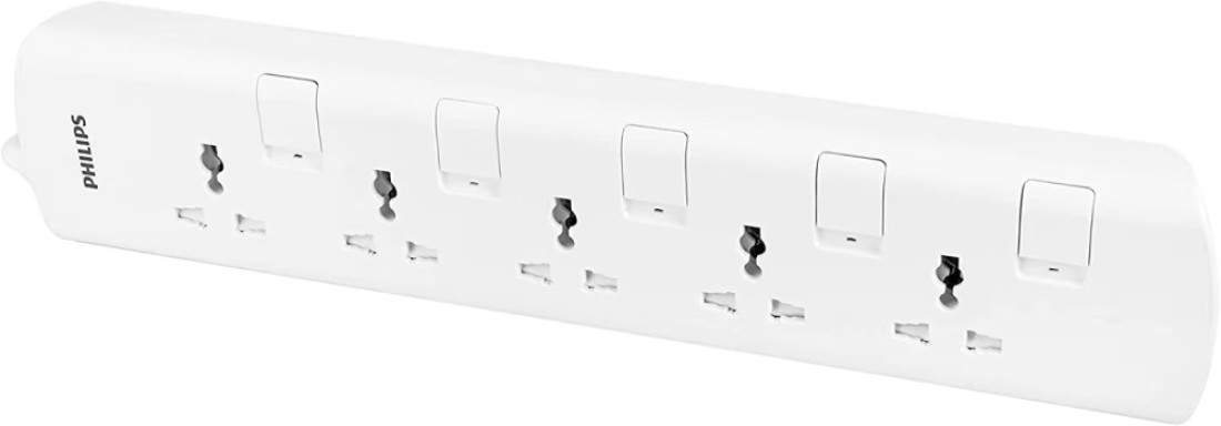 Philips Power Multiplier 5-Way Extension Socket NB-0003 White 4m