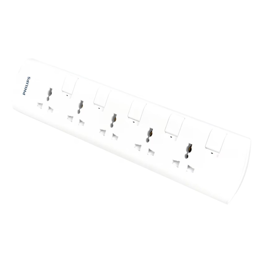Philips 5 Way Extension Socket with Individual Switch 2m