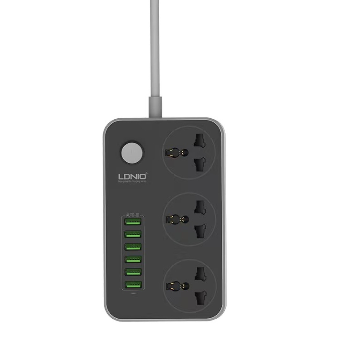 LDNIO SC3604 Socket extension, 6USB Ports 3.4A power, 3 Socket adaptors, 2 meters long cable, safety socket