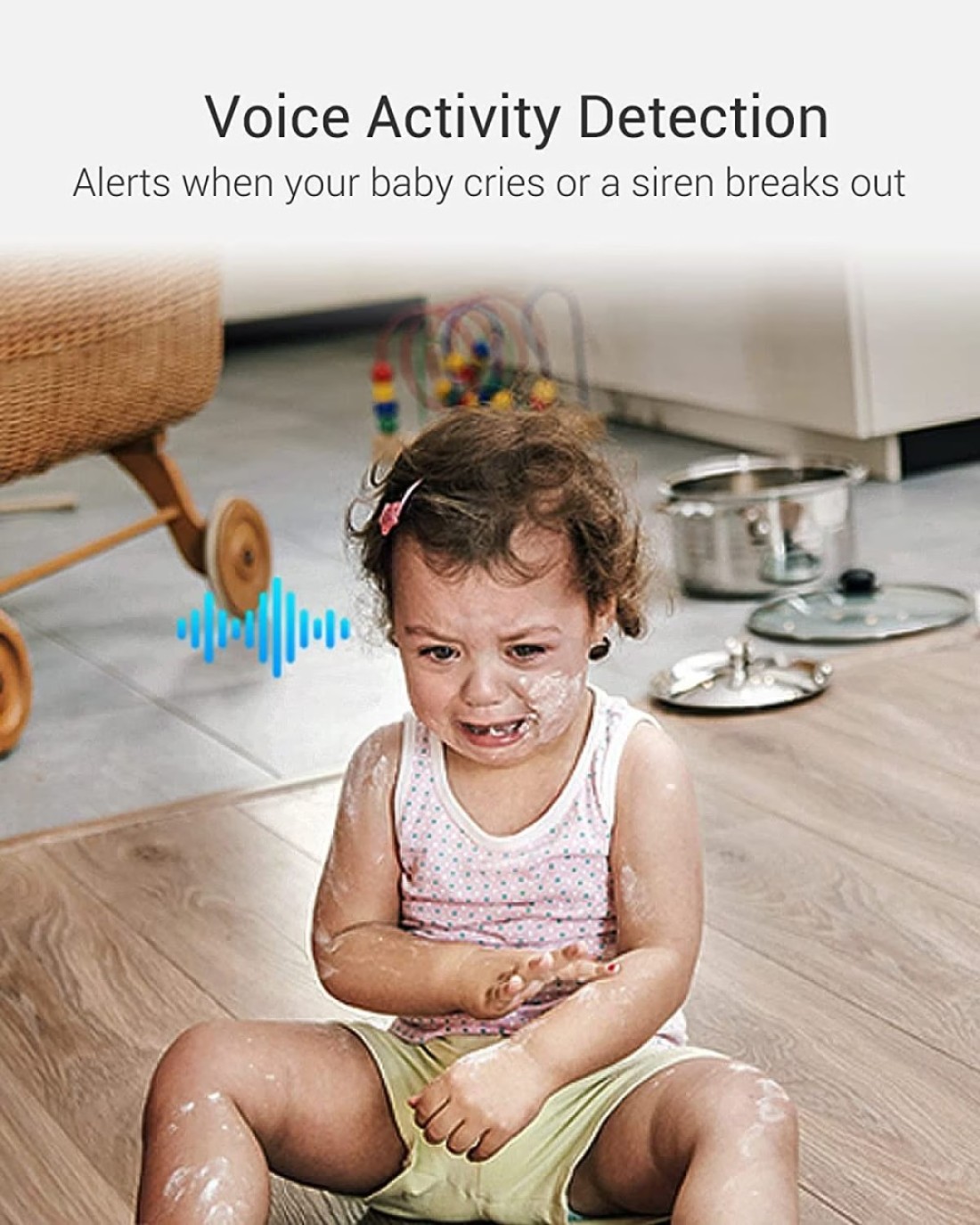 EZVIZ 2K+ AI Security Camera Indoor, AI Powered Human/Pet/Crying Detection, Starlight Colour Night Vision, Auto-Zoom Tracking, Two-way Audio&amp;Calling, 2.4G/5G WiFi, SD Card/Cloud Storage(C6)