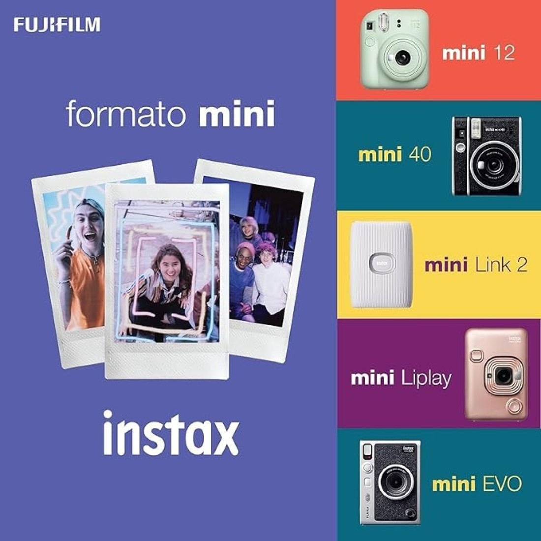 Fujifilm Instax Mini Instant Film, 10 Sheets&Atilde;&fnof;&acirc;&euro;&rdquo;5 Pack(Total 50 Shoots)