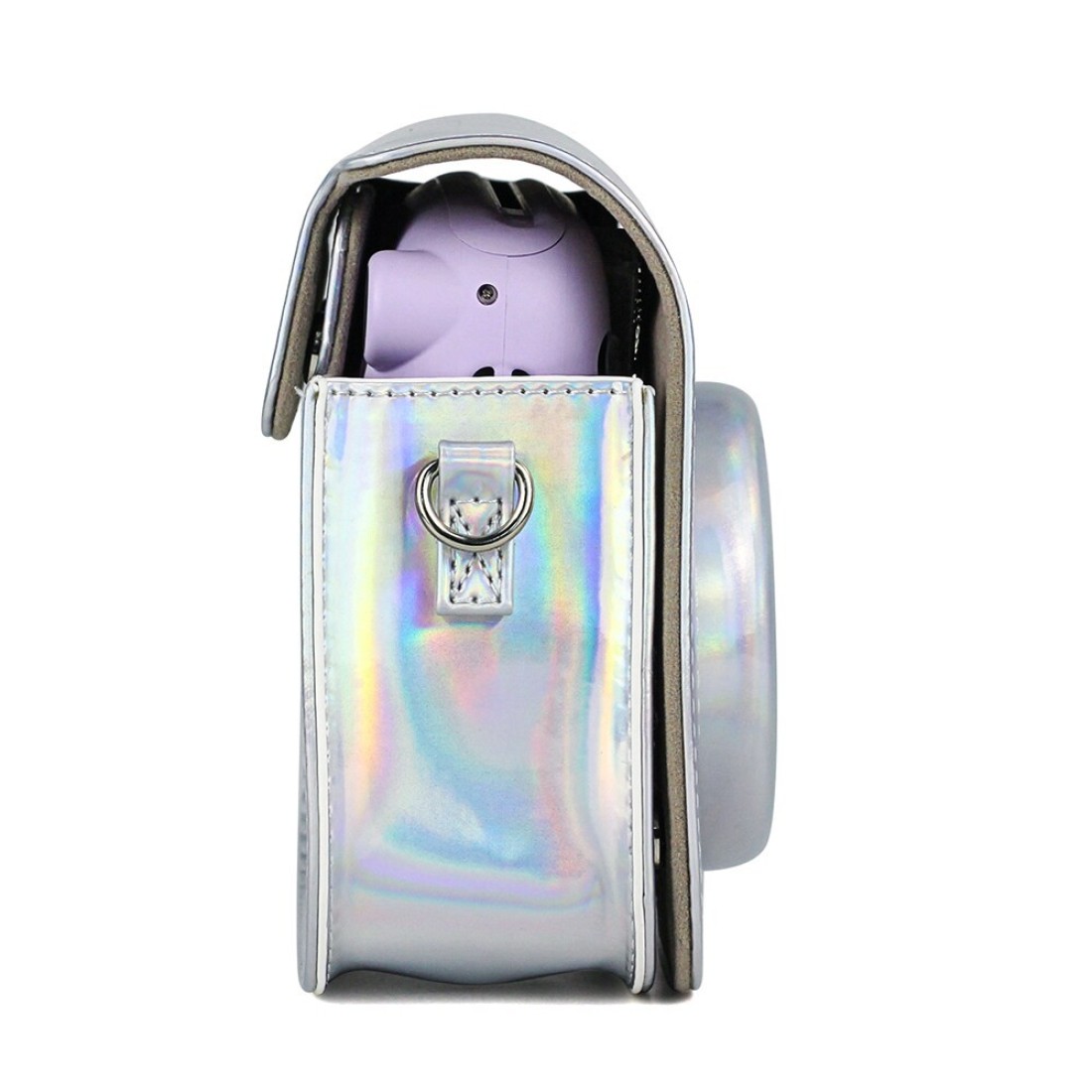 O Ozone - Fujifilm Accessories, Instax Mini 11 Case PU Leather with Strap - Silver, Blue Album