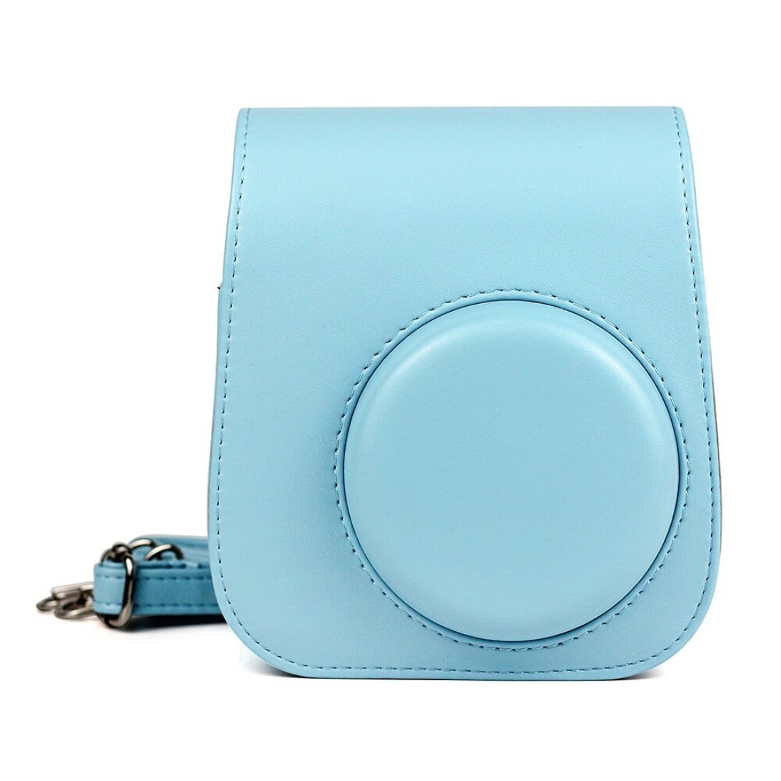 O Ozone Case For Fujifilm Instax Mini 11 Case Pu Leather Instant Camera Cover With Adjustable Strap [ Designed Cover For Fujifilm Instax Mini 11 Instant Camera Bag ] - Sky Blue