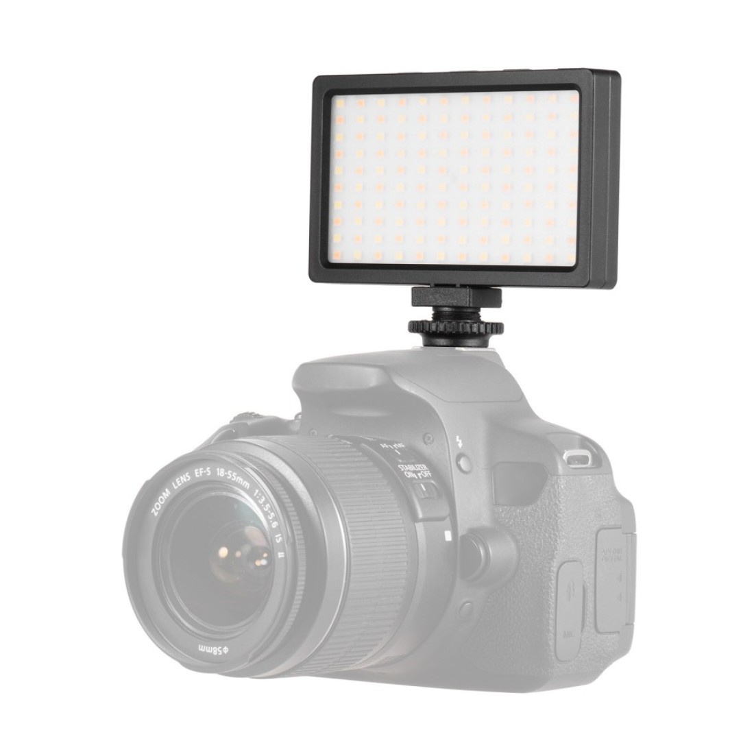 Generic-LED Video Light Panel On-Camera 3200K-5600K Dimmable Lamp Adjustable Brightness Flash Light with Cold Shoe Mount for Photography Live Streaming