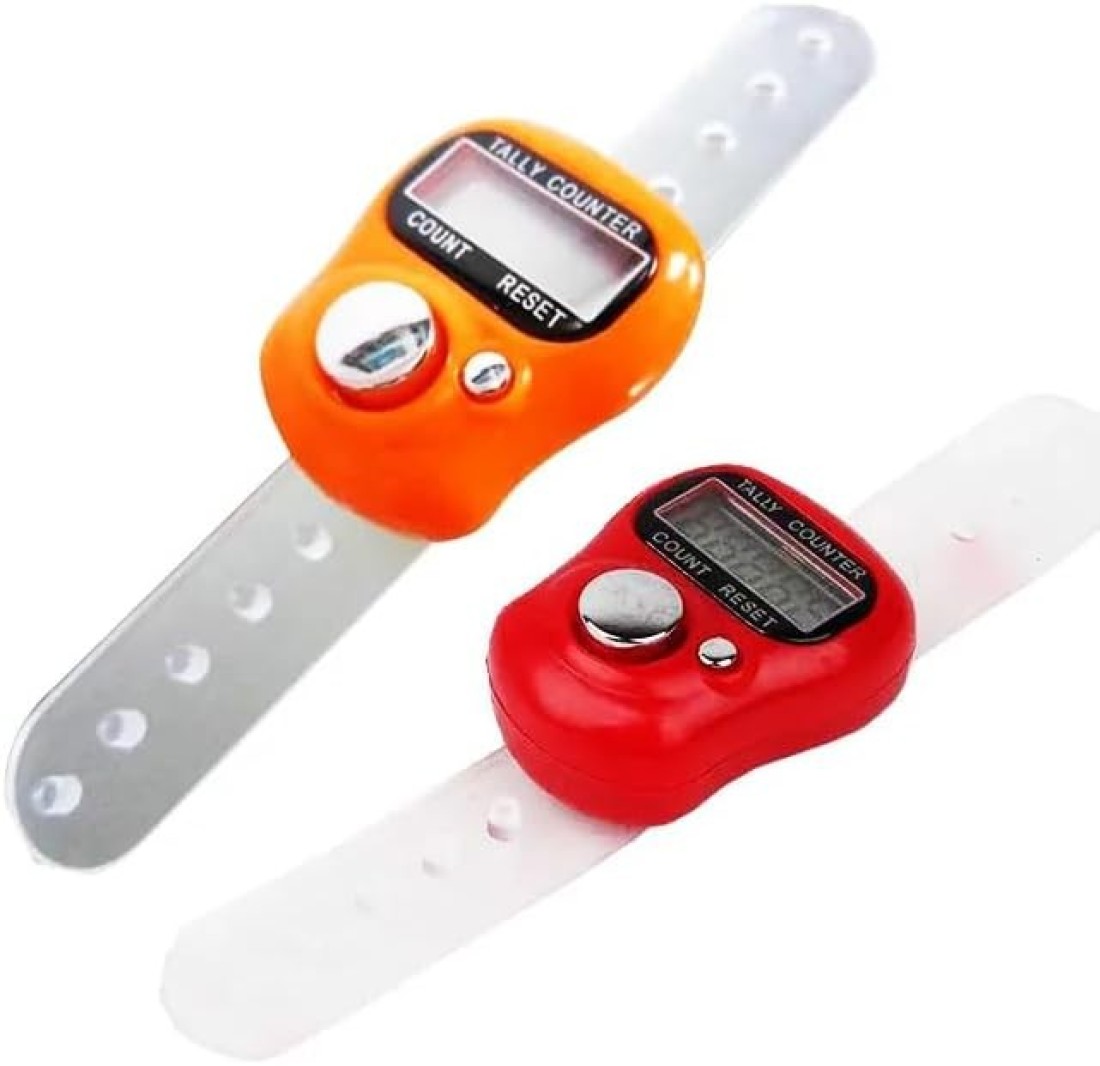 FITTO Multi-Functional Electronic Finger Counter 5-Digit LCD Display - EQ Clicker Mechanical Hand Tally Tasbih Digital Tracker for Muslim Prayer Counter - Mini Handheld Clicker