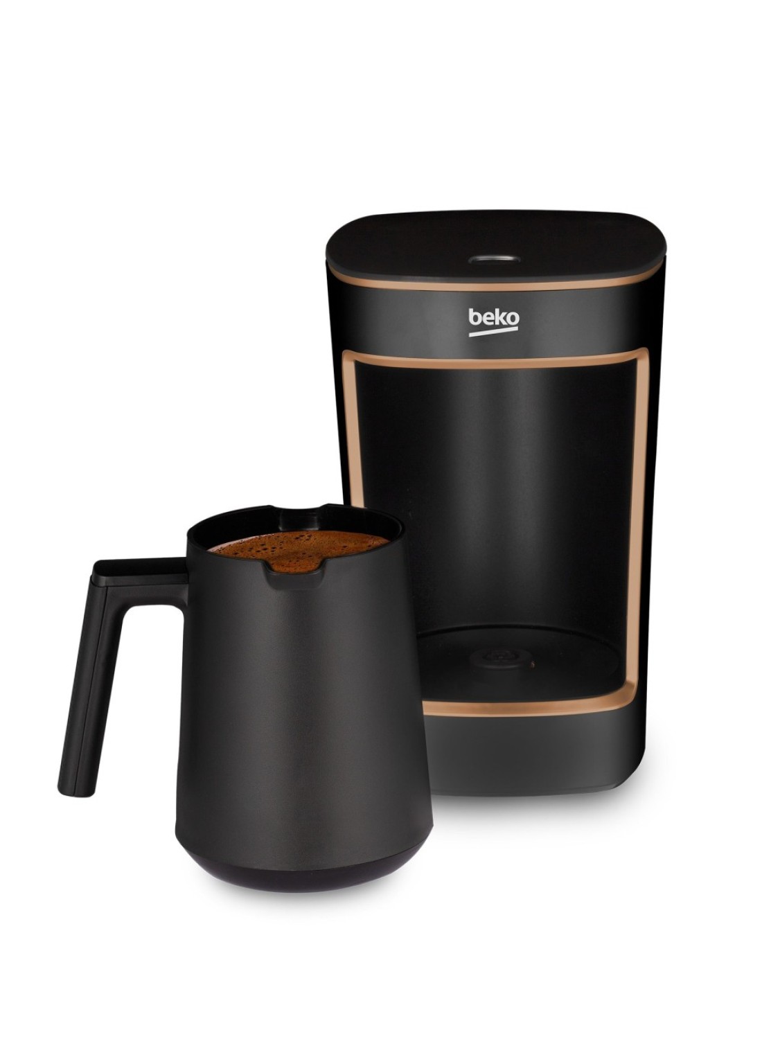 Beko Turkish Coffee Machine, 580W, CookSense2 Technology, One-Touch system, Audio and light warning, Anti Spil, 5 Cups - TKM2341BC