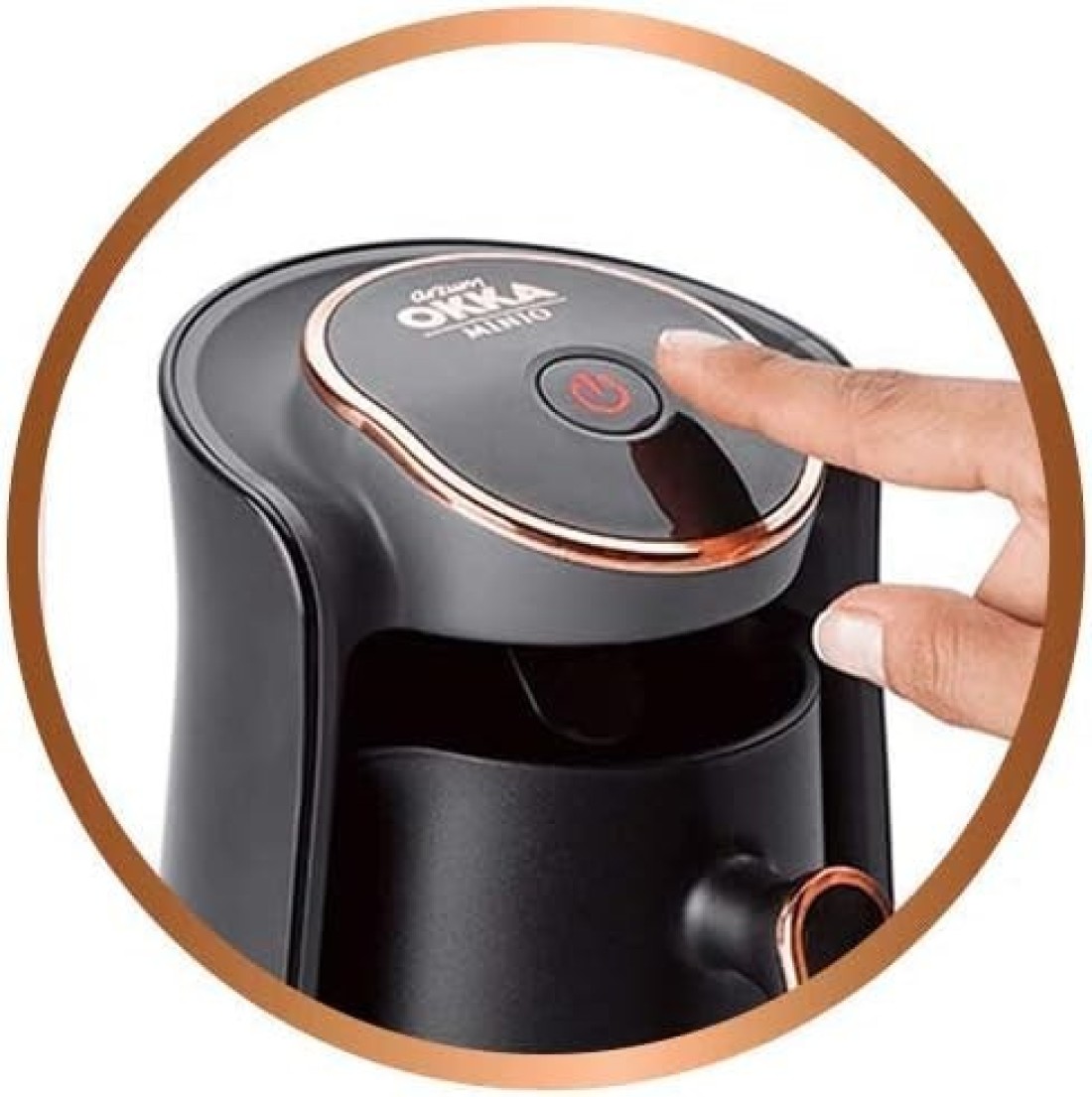 Arzum Okka Minio Semi Automatic Electric Turkish Coffee Machine, Gold