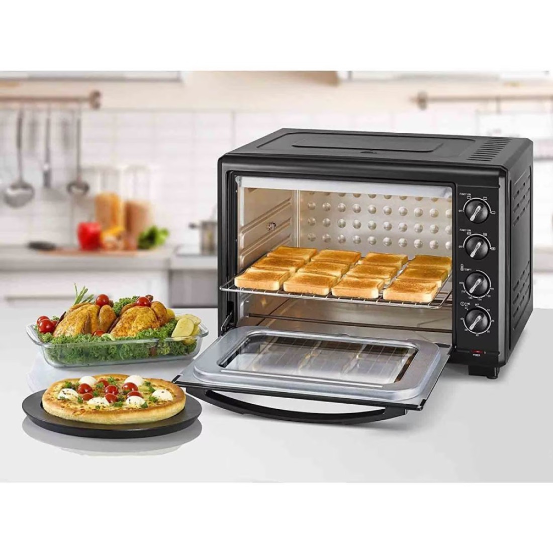 Black+Decker Electric Toaster Oven 55L TRO55RDG-B5 Black