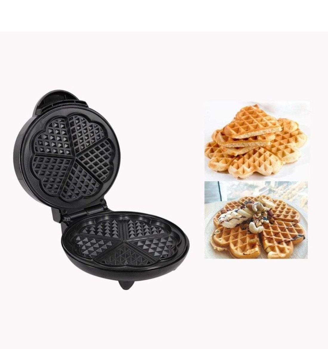 Sprintee Electric Waffle Maker - Non-Stick, Adjustable Temperature Control, Stainless Steel Waffle Iron for Perfect Belgian Waffles