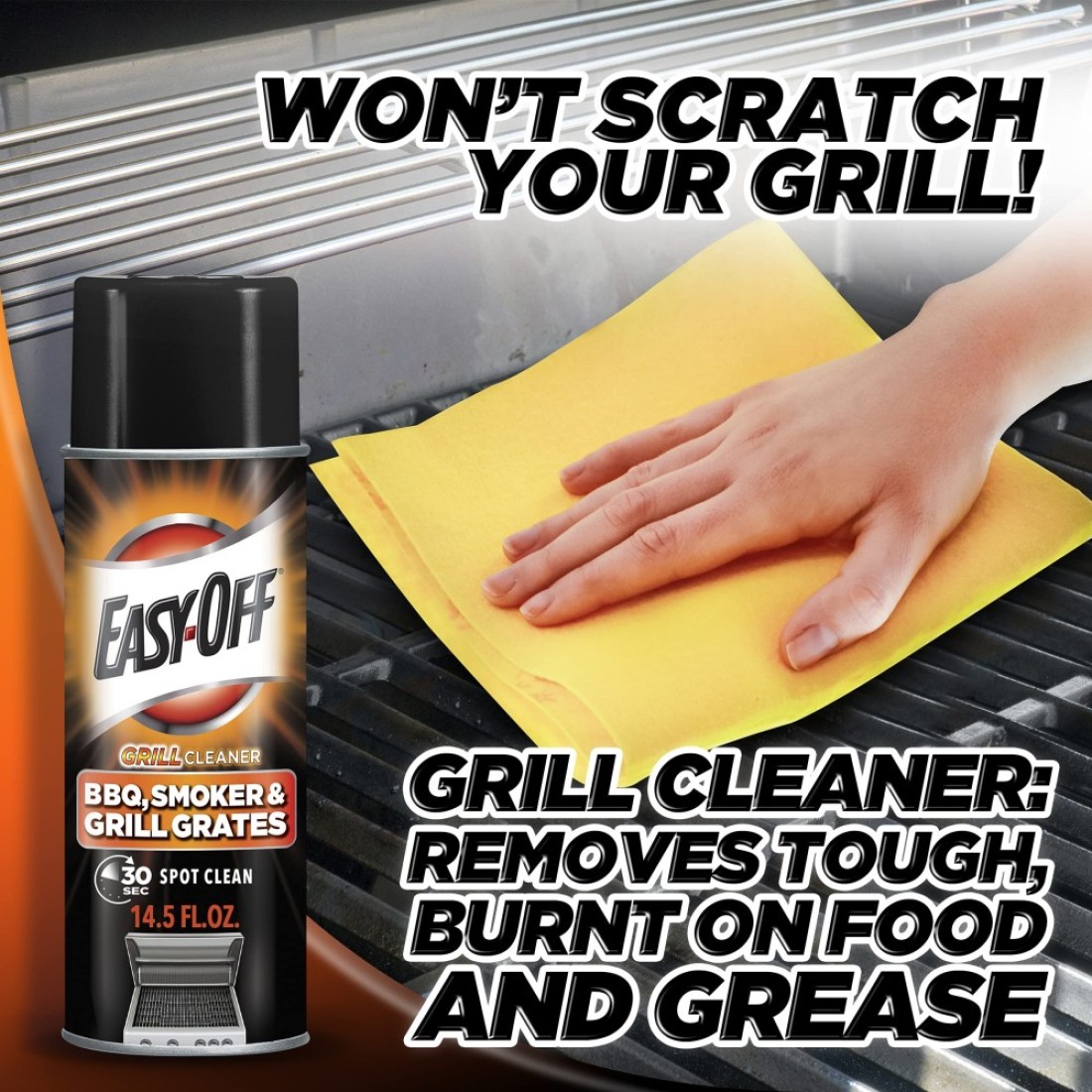 Easy Off 6233887981 145 oz Aerosol Can EasyOff BBQ Grill Cleaner