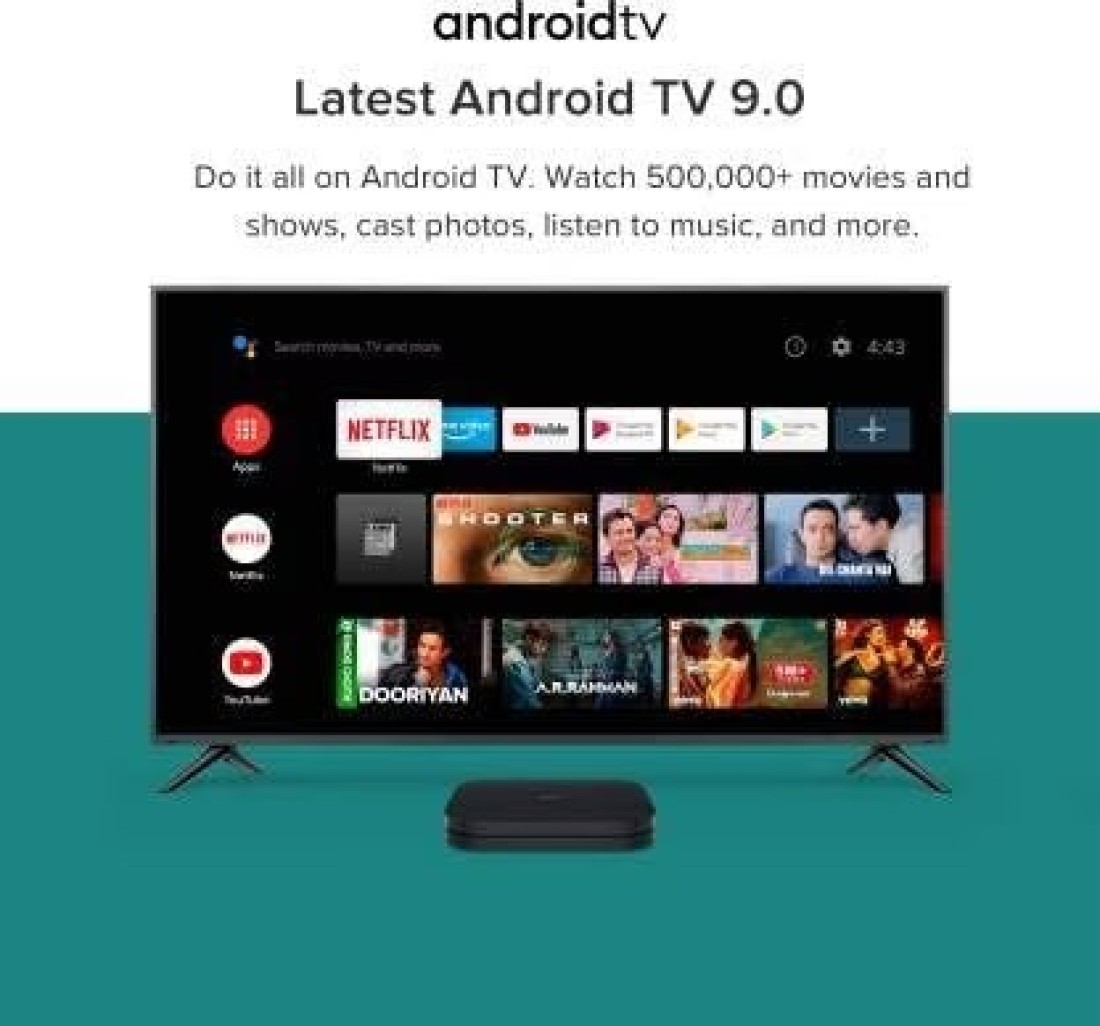 Xiaomi Global Version TV Box S Android 6.0 4K 8GB HD Wi-Fi Multi Language Youtube Dts Doly IPTV S, Black