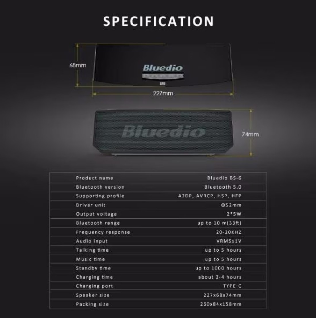 Aiwanto Bluetooth Speaker Portable Outdoor Speaker