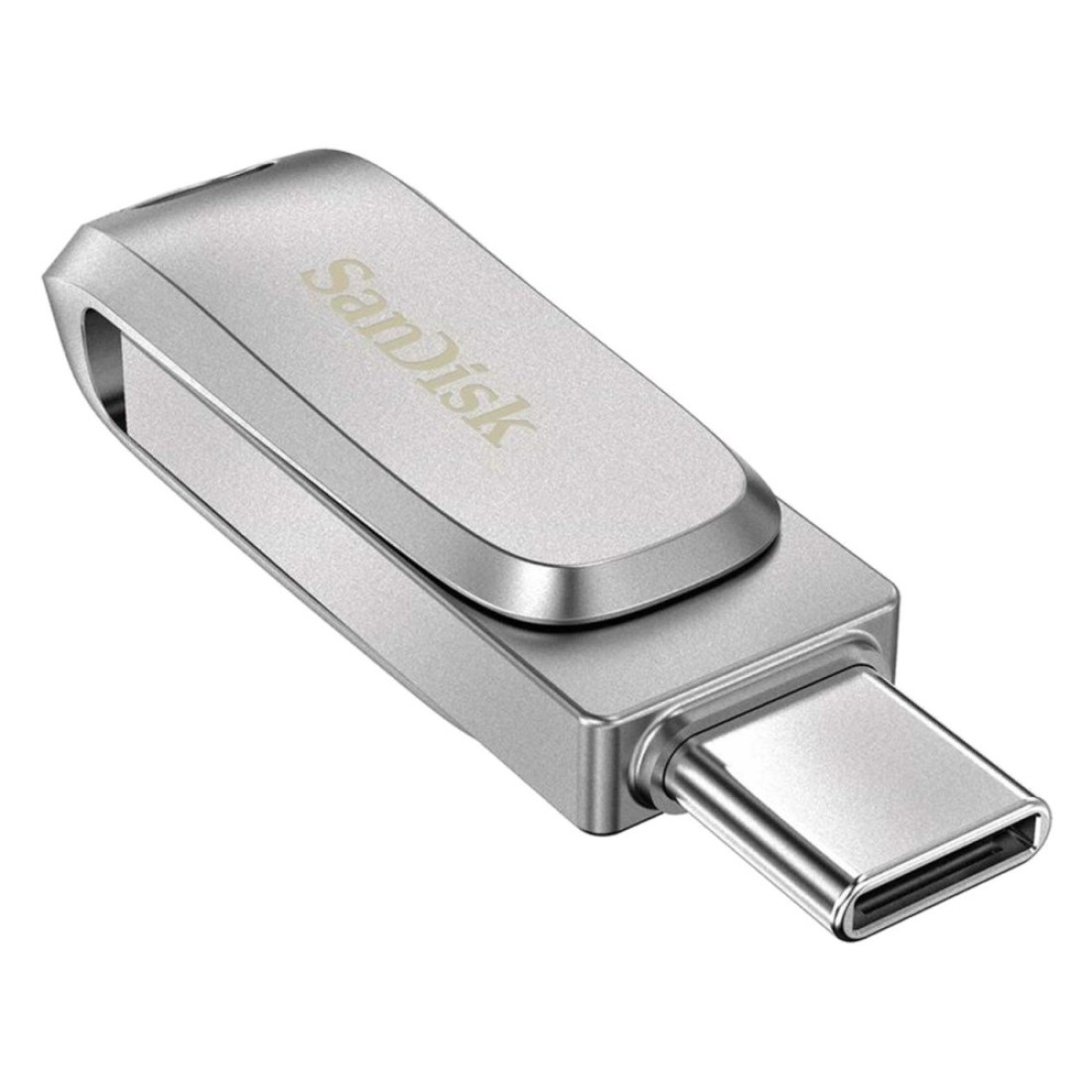 سانديسك ألترا دوال درايف لوكس ذاكرة فلاش USB نوع سي 64 غيغابايت - فضي