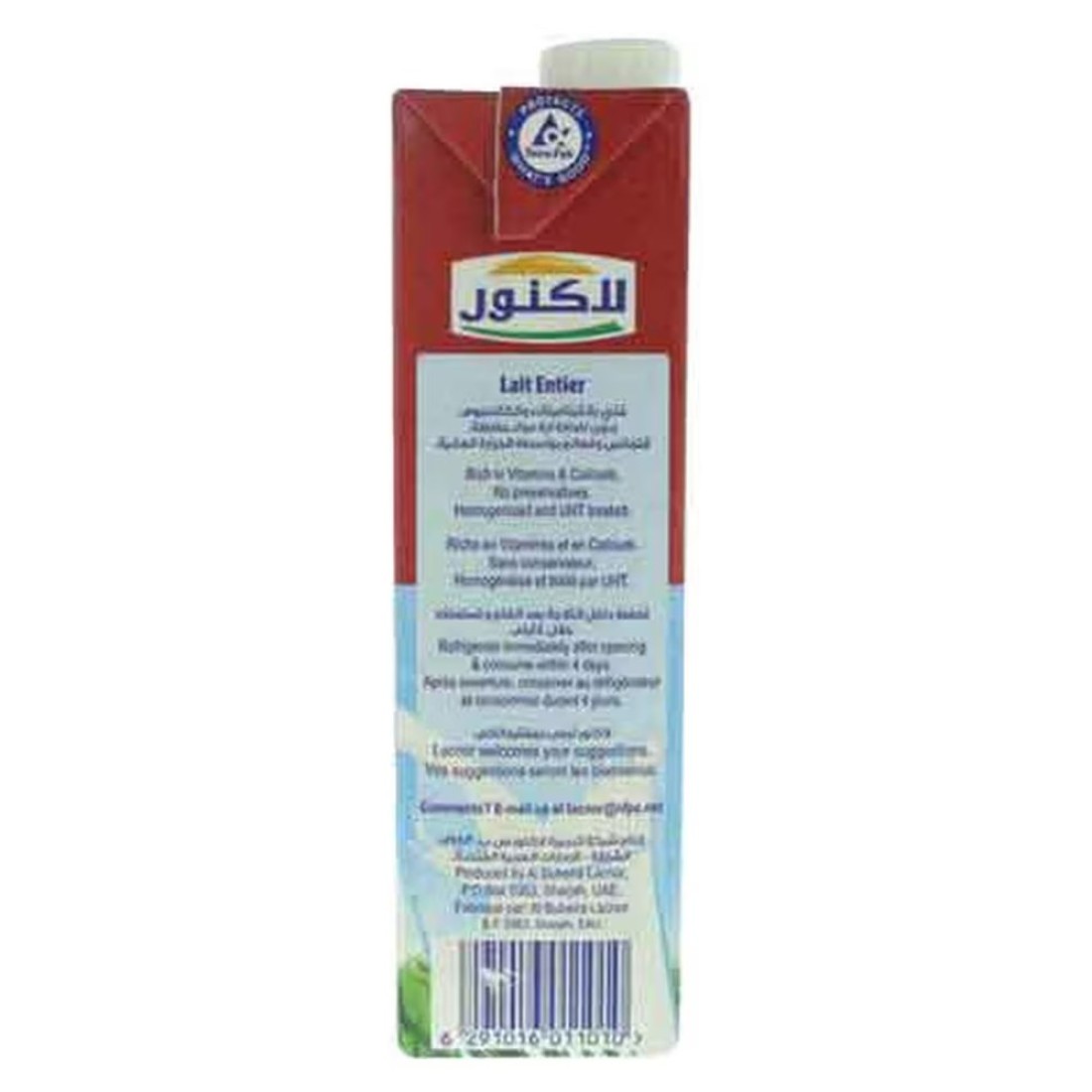 Lacnor Essentials Full Cream Milk 1L Pack of 4