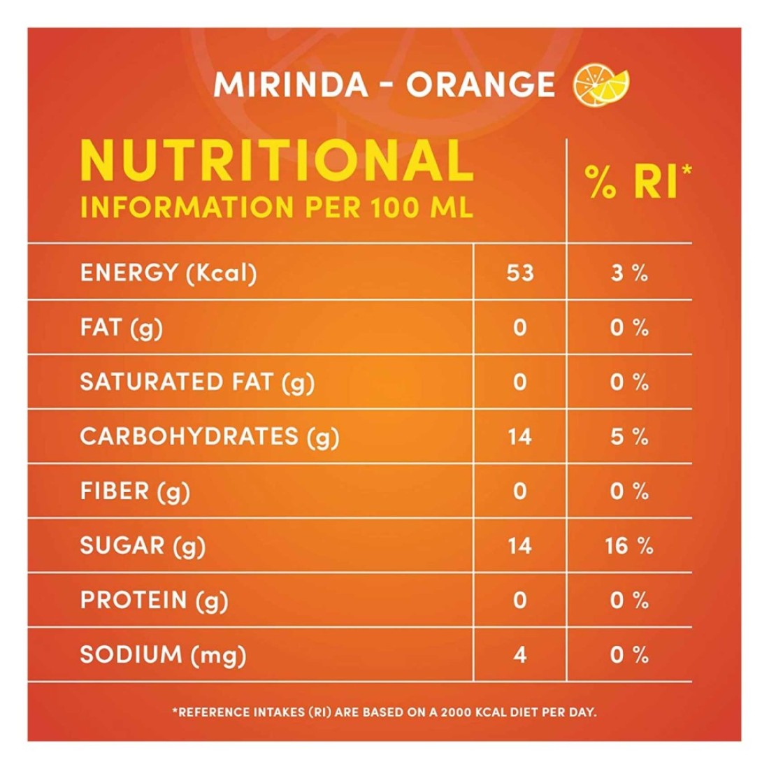 Mirinda Orange Carbonated Soft Drink 295ml Pack of 8