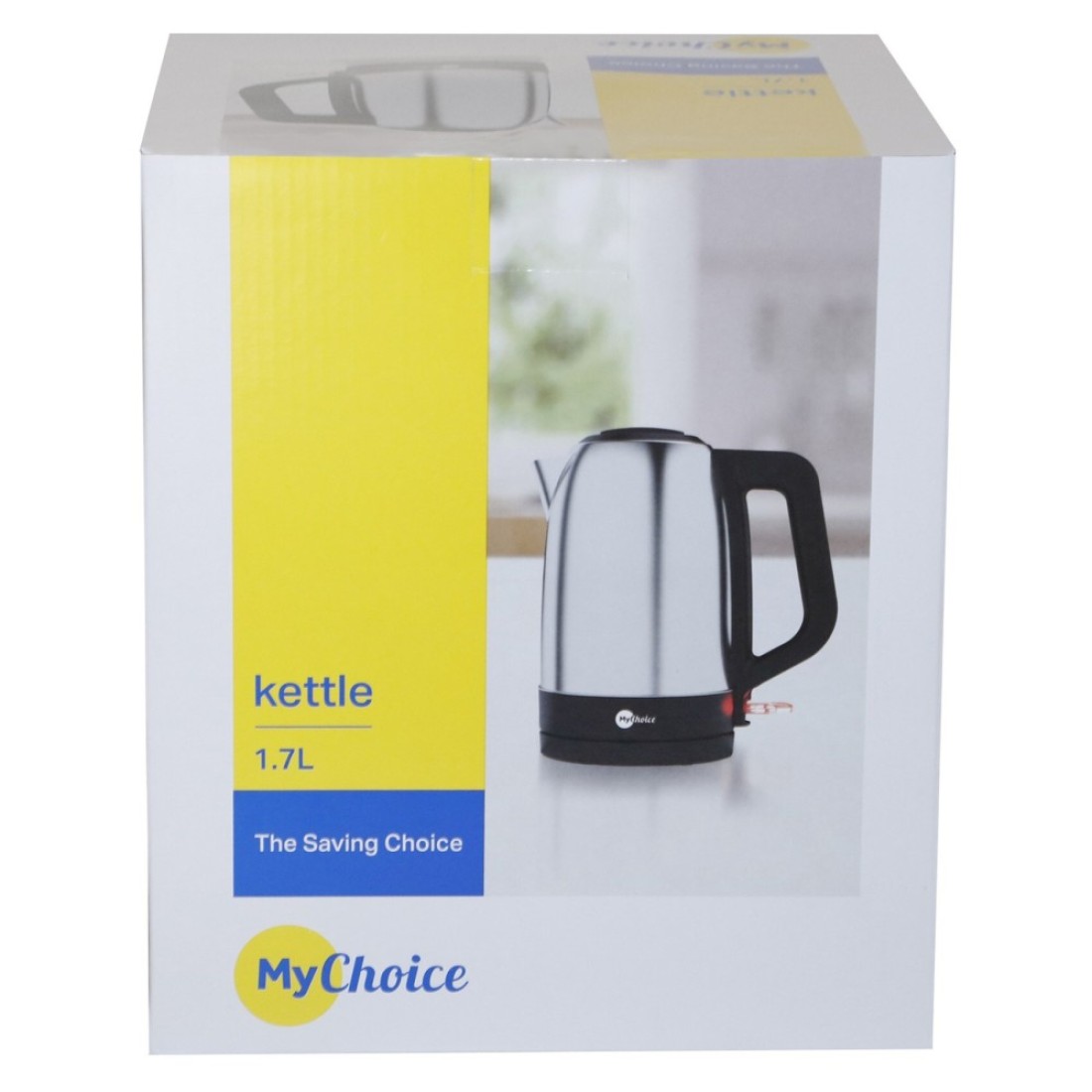 MyChoice Stainless Steel Electric Kettle MKT-318SS Silver and Black 1.7L