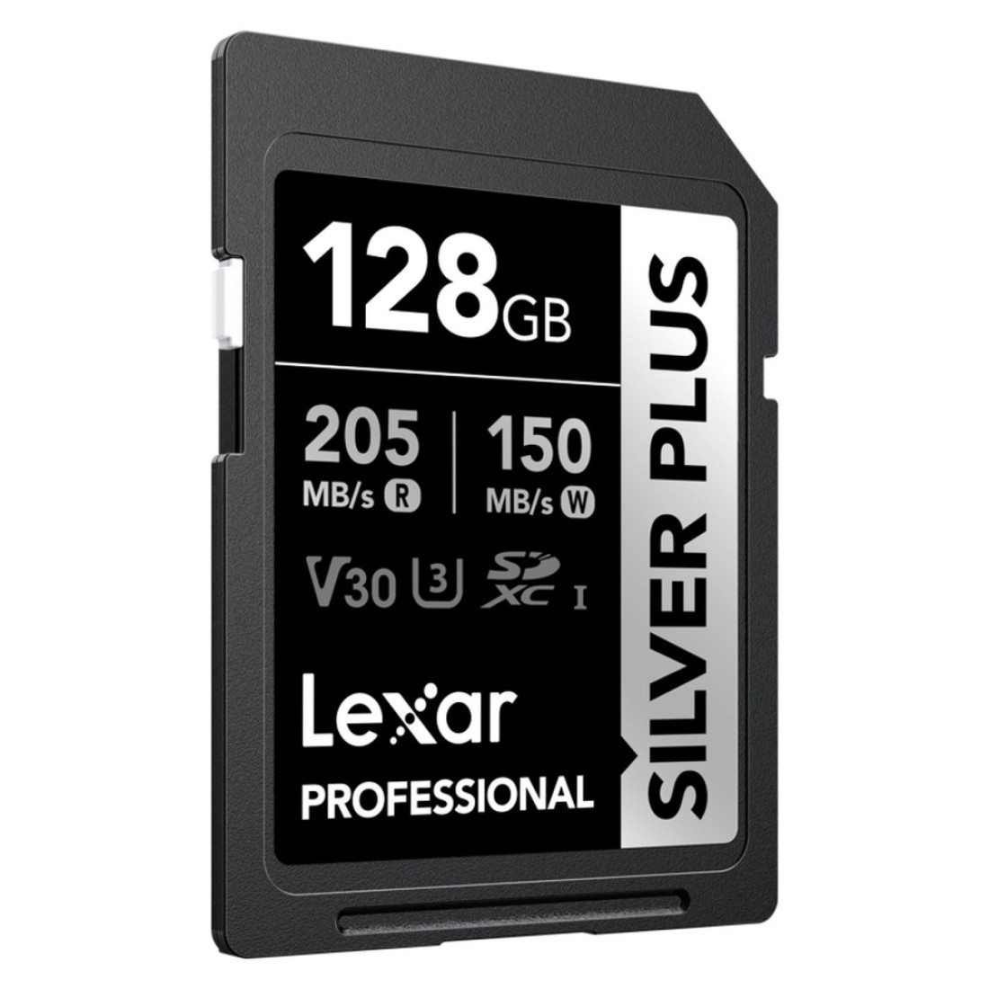 ليكسار بروفيشنال سيلفر بلس SDXC UHS-I بطاقة الذاكرة LSDSIPL128G-BNNNG - رمادي 128 غيغا