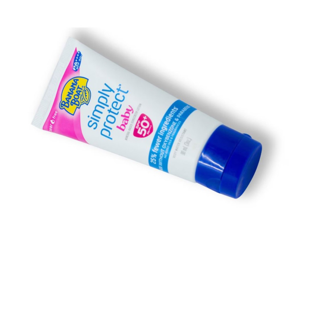 بنانا بوت غسول الأطفال بحماية بسيطة للوقاية من الشمس بعامل حماية SPF50+ 90 ملل - أبيض