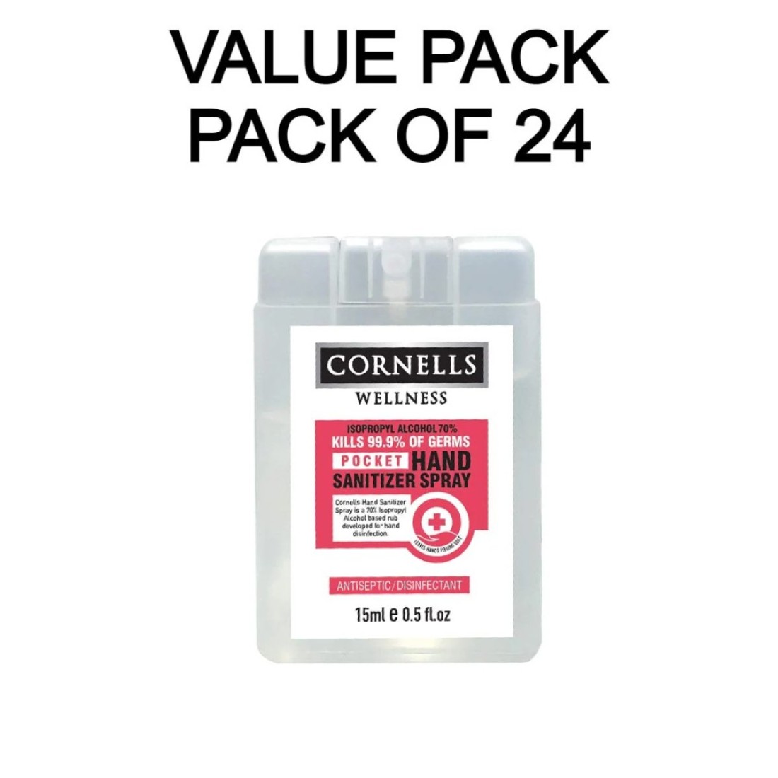 Cornells Wellness Pocket Hand Sanitizer Spray, 15ml - Pack Of 24