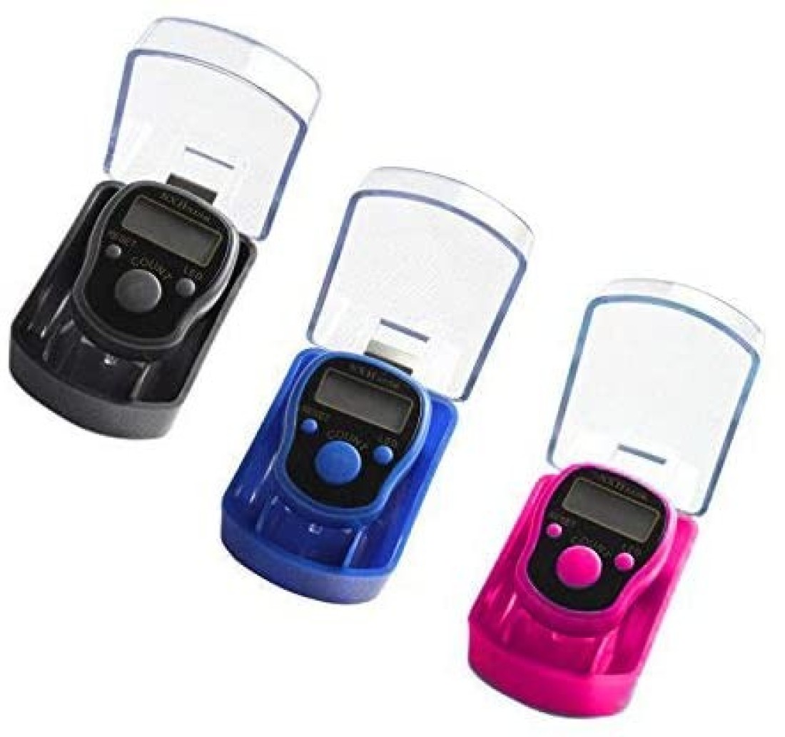 lavish (12 Pcs) Digital LCD LED ElectronicTasbeeh Pray Finger Ring Tally Lap Counter