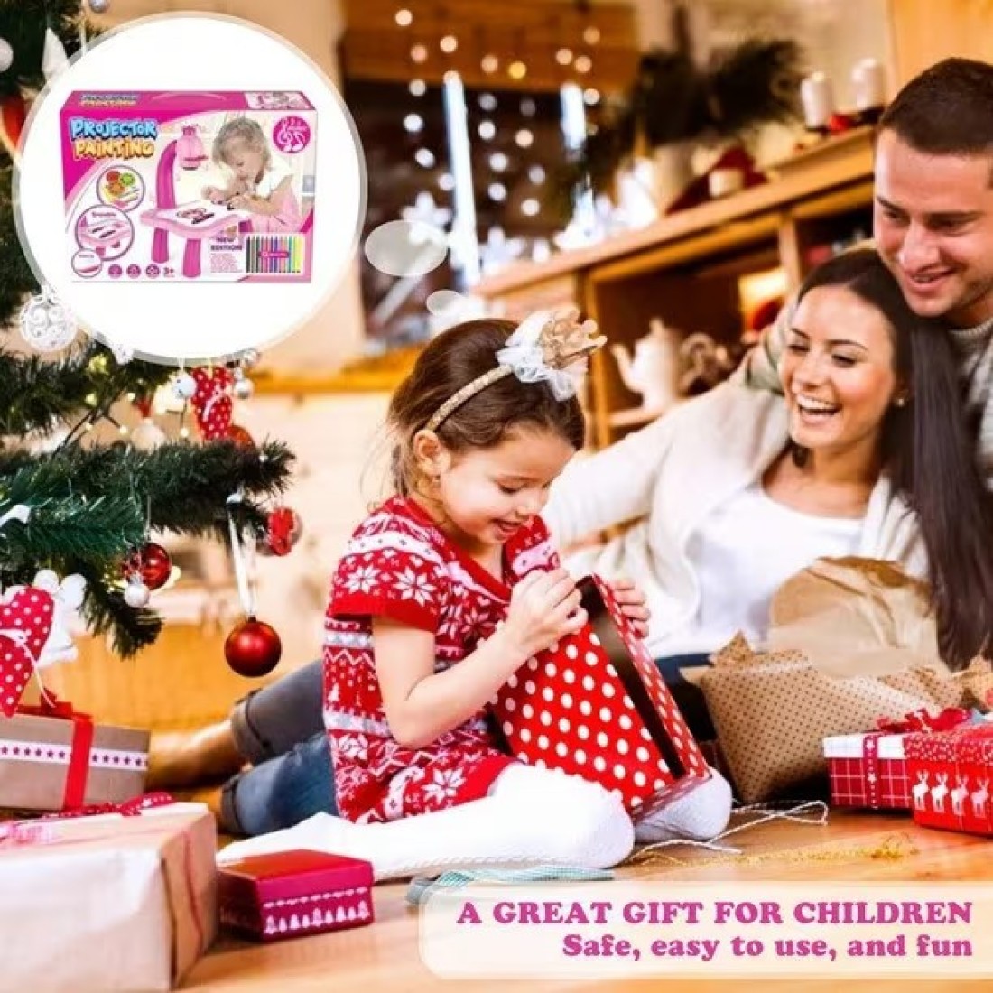 Child Smart Projector Table &ndash; Educational Drawing Playset for Toddlers, Interactive Toy for Kids Age 3+ Fun Learning Projector Toy for Boys &amp; Girls