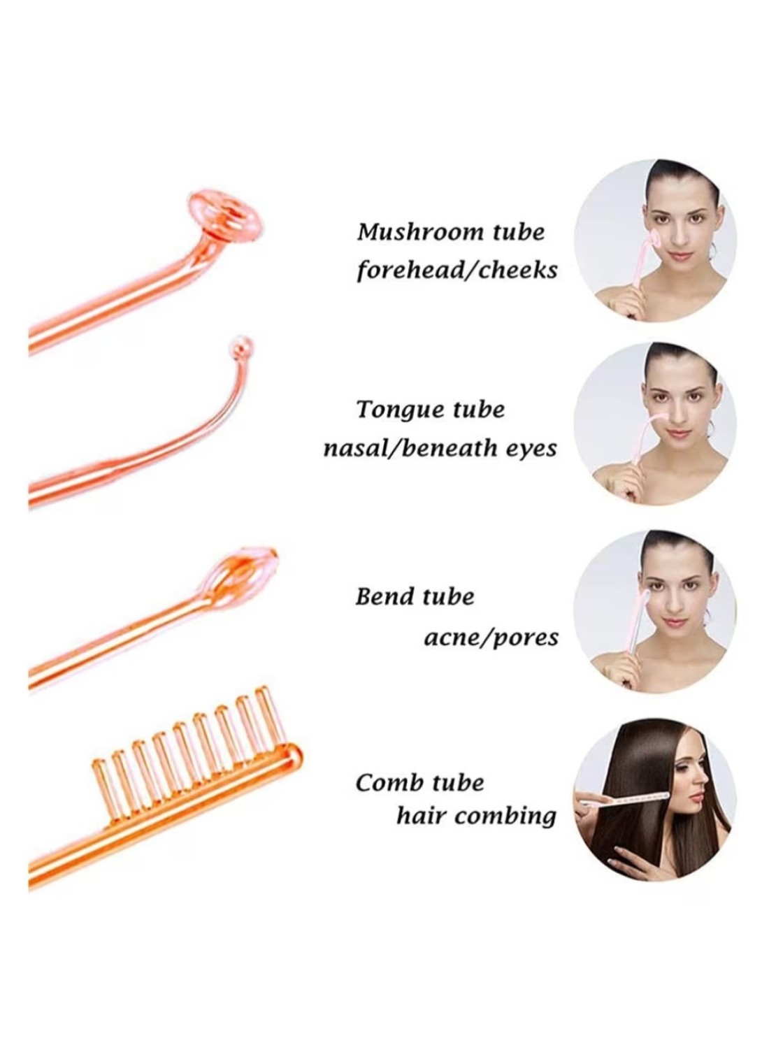 4 in 1 Portable High Frequency Skin Therapy Machine, Blemish & Spot Control, Skin Tightening & Radiance, Wrinkle Reducing Skin Therapy Wand