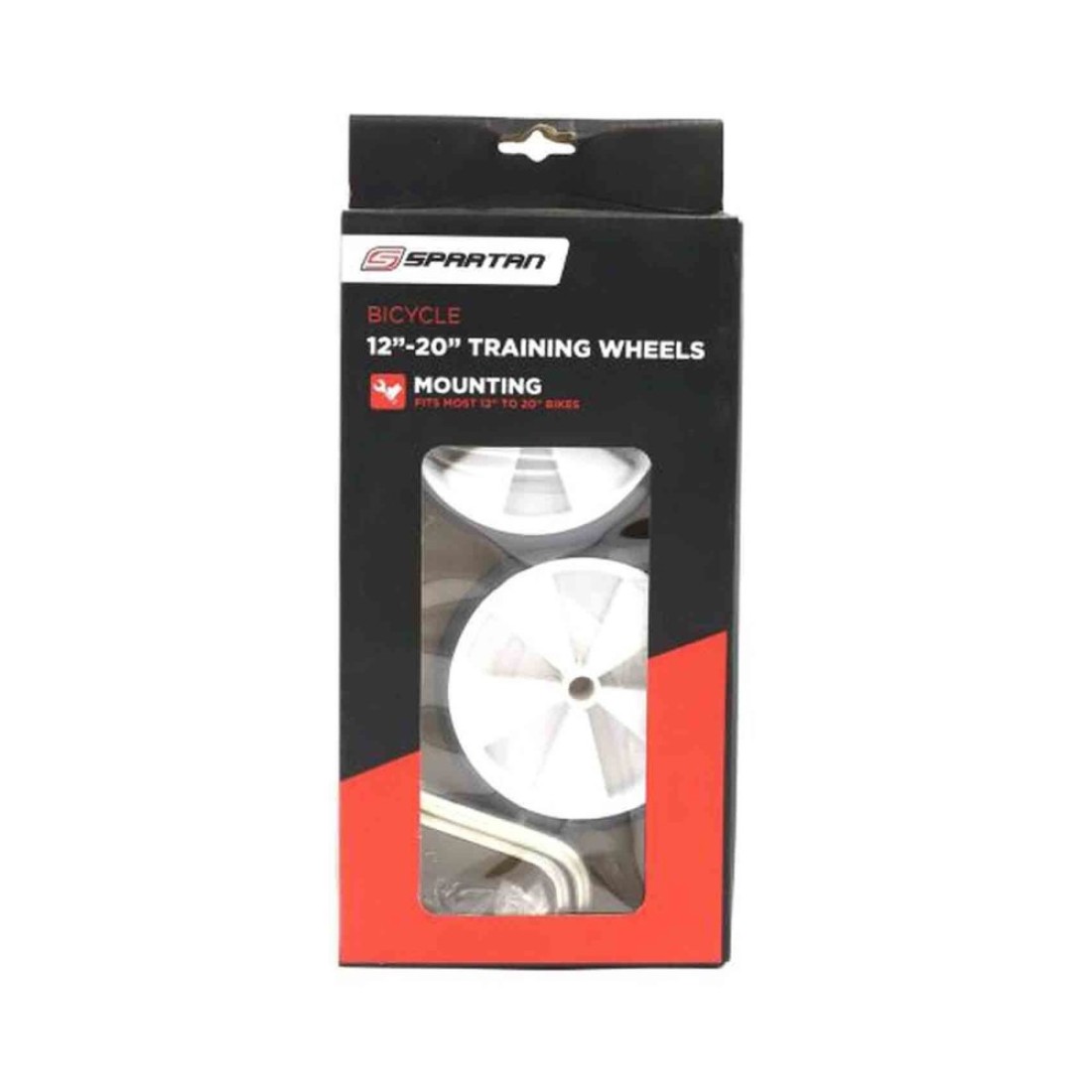 Spartan Mounting Bicycle Adjustable Training Wheels SP-9035 White 12-20inch
