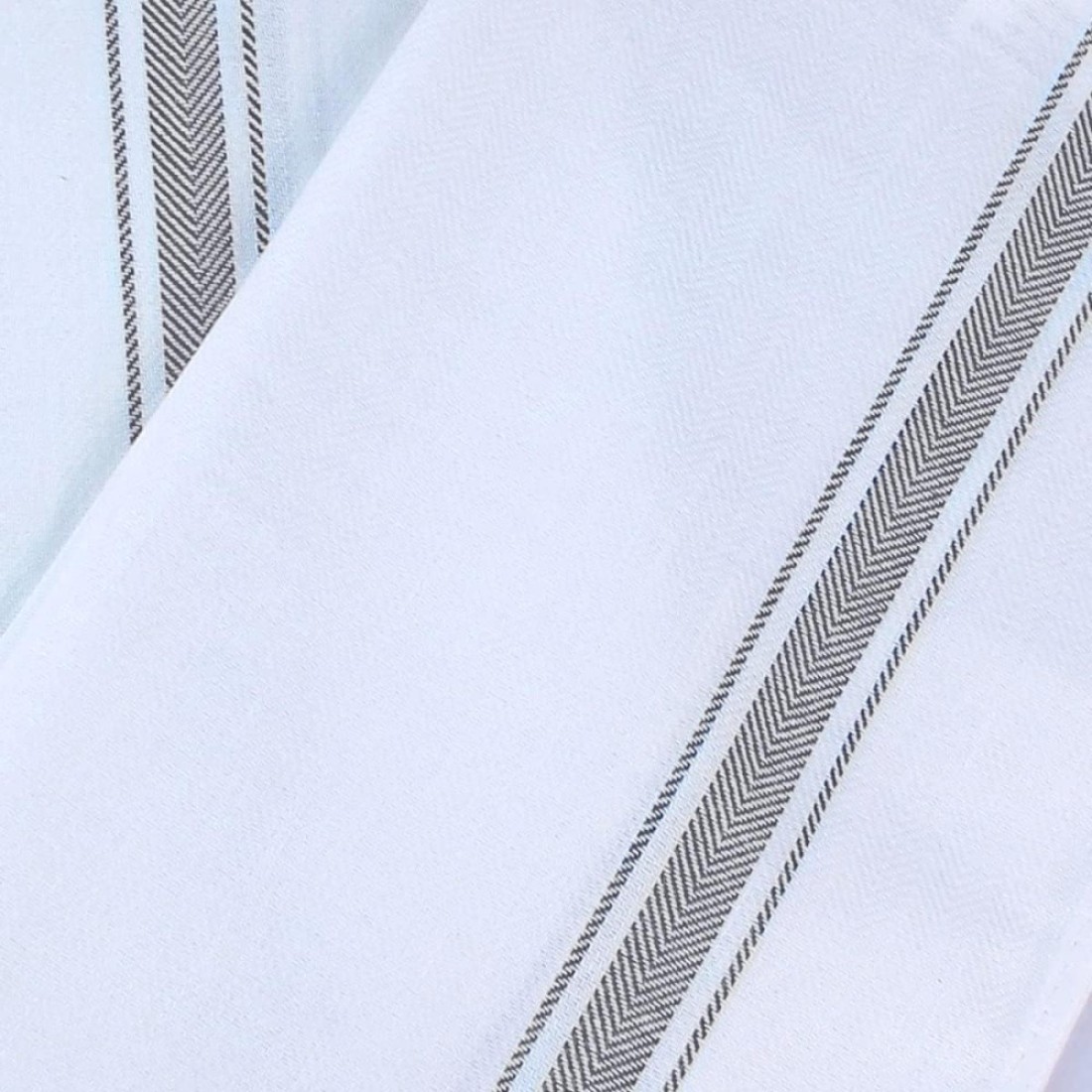 ماهمير® مناشف اطباق مقاس 16 × 27 انش (40 × 70 سم) 100% من القطن المغزول حلقيا، مناشف مطبخ كتان فائقة الامتصاص، شريط تنظيف ناعم قابل لاعادة الاستخدام ومجموعة مناشف الشاي (6 قطع، رمادي)