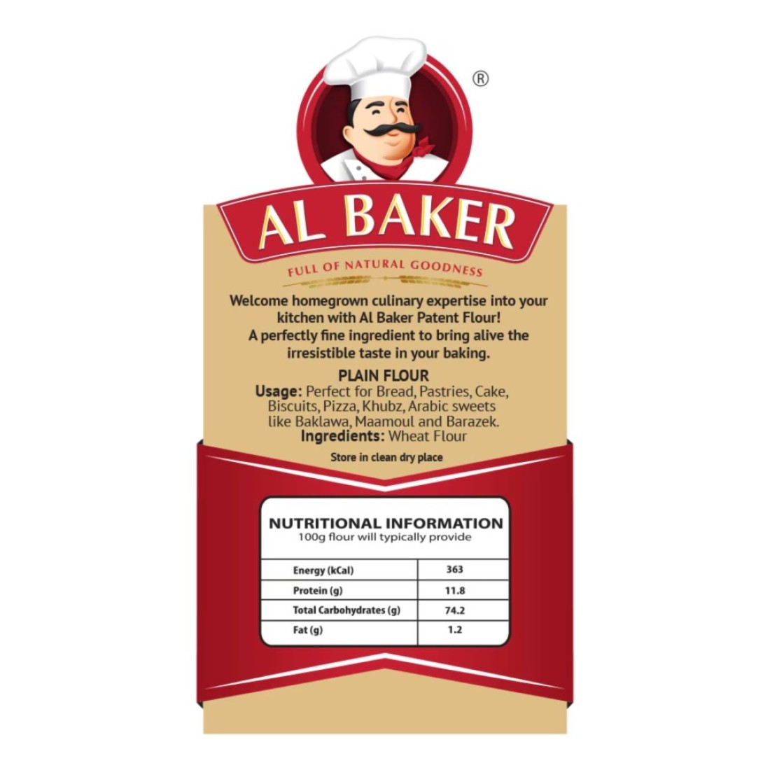 Al Baker All Purpose Patent Flour, 2kg