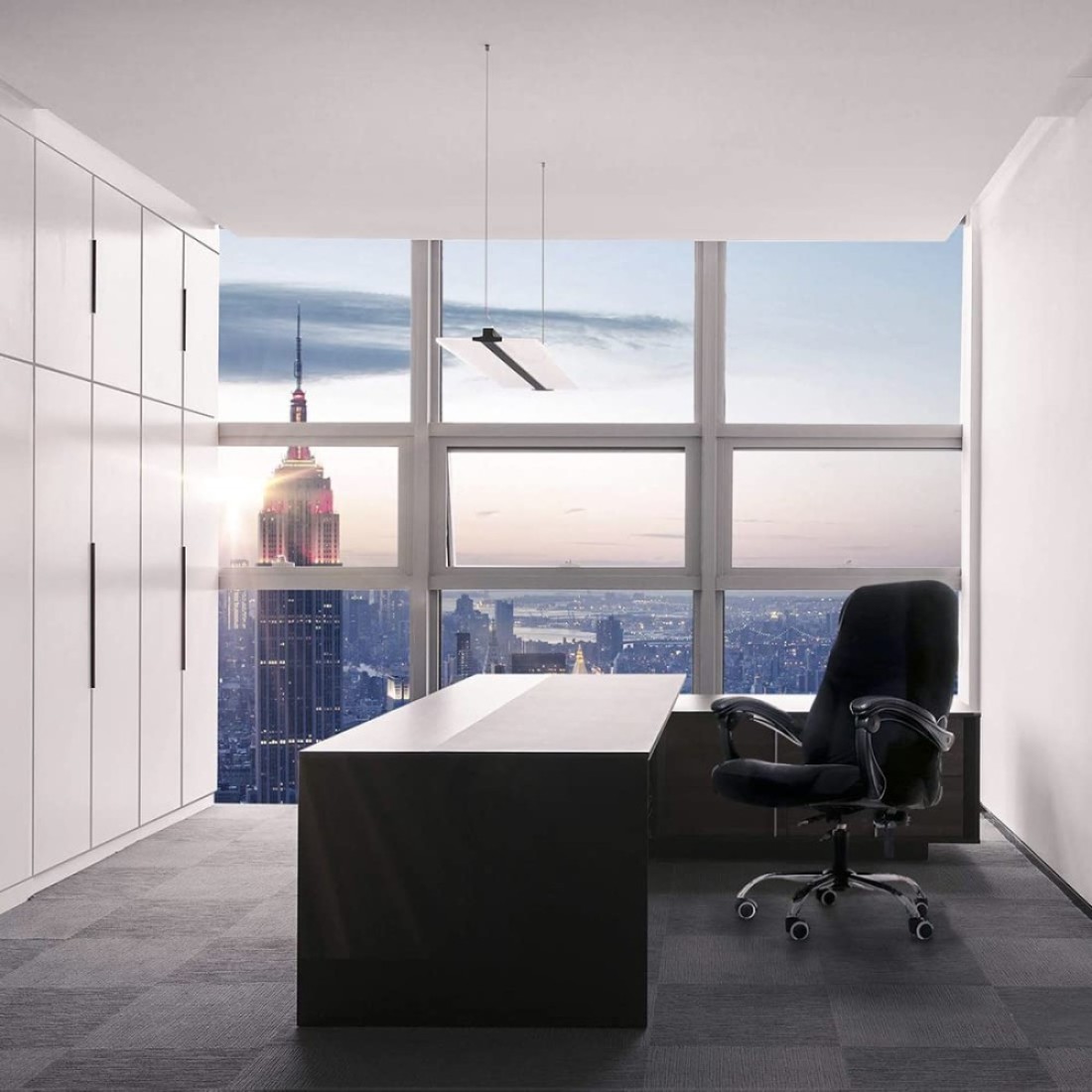 Deisy Dee Computer Office Chair Covers for Stretch Rotating Mid Back Chair Slipcovers Cover ONLY Chair Covers C162 Black