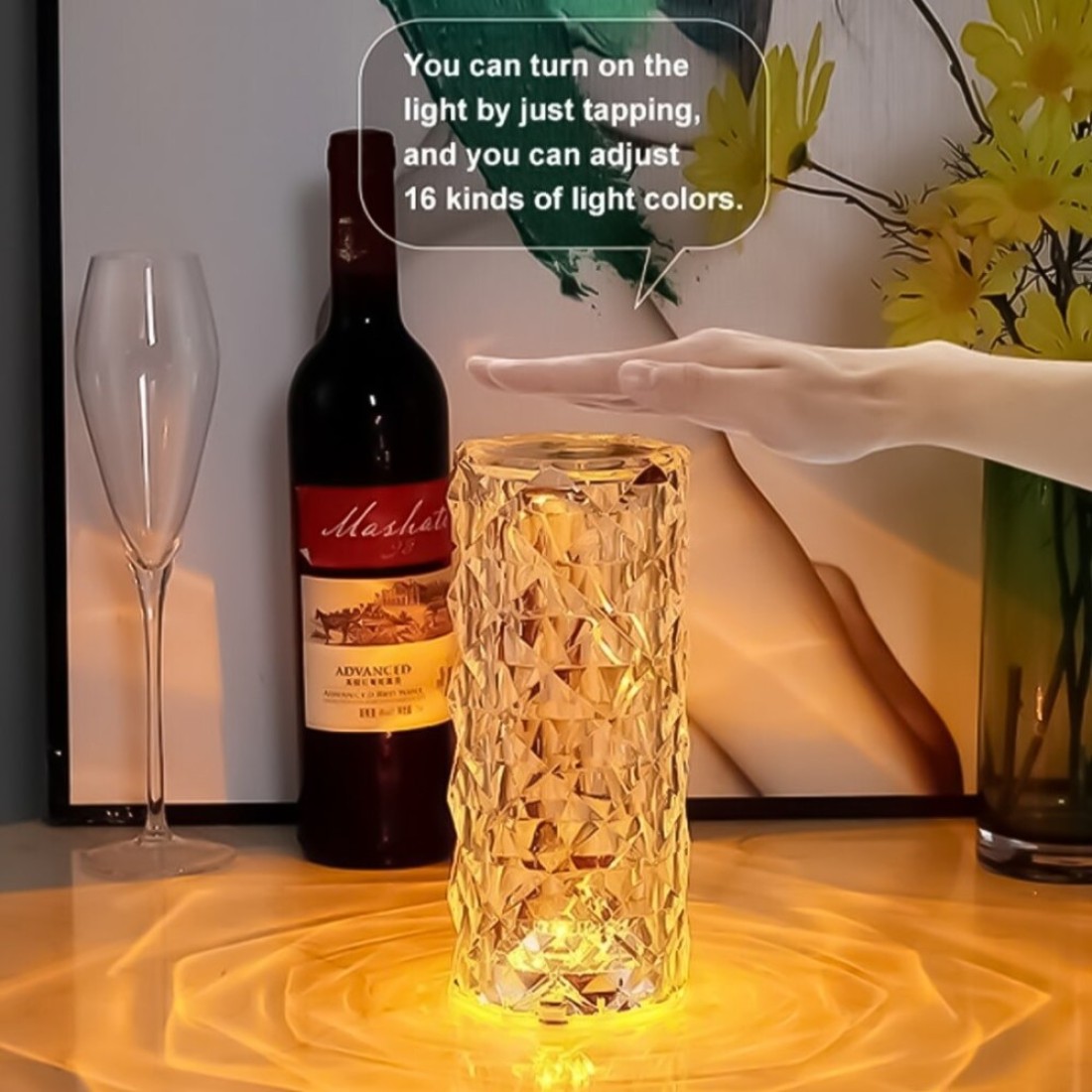 Crystal Lamp, Portable Bluetooth speaker Q56