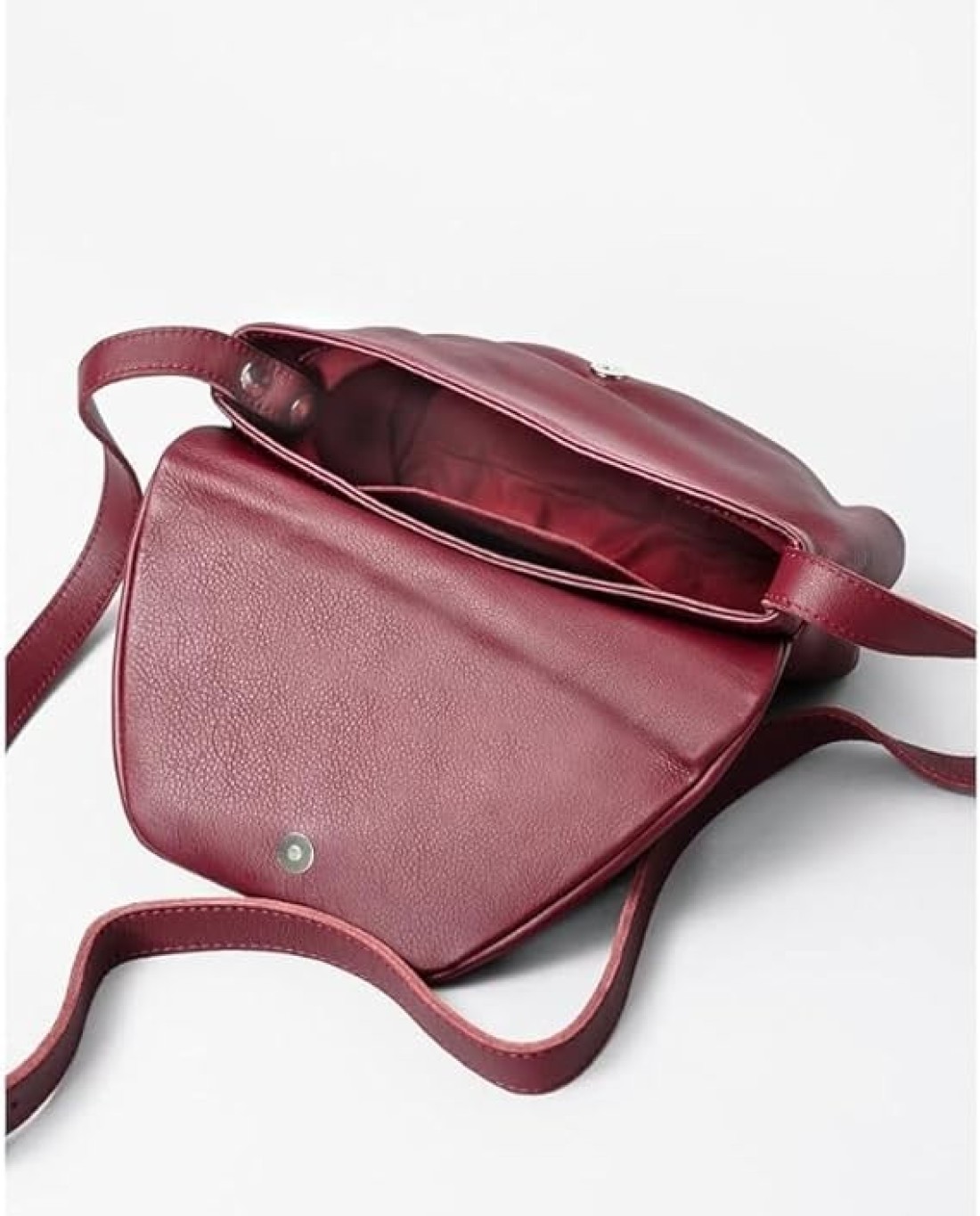 LACAMBRA PLI Bag Premium Genuine Leather Medium Handbag for Women Fashion Pleated Ladies Designer Luxurious Purses Crossbody Shoulder Bag with Adjustable Strap