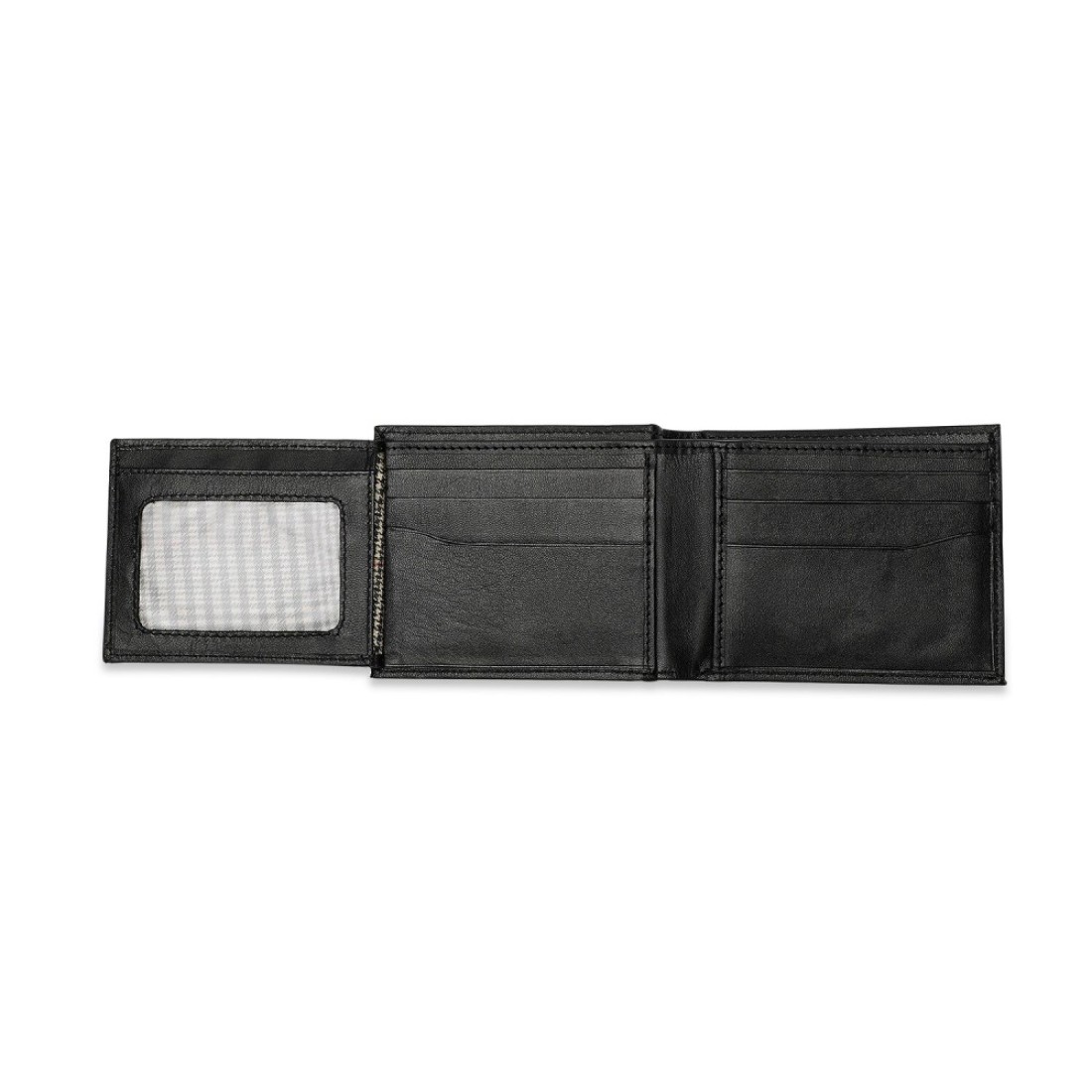 Inahom Bi-Fold Organised Wallet Flat Nappa Genuine and Smooth Leather Upper IM2021XDA0003-001-Black