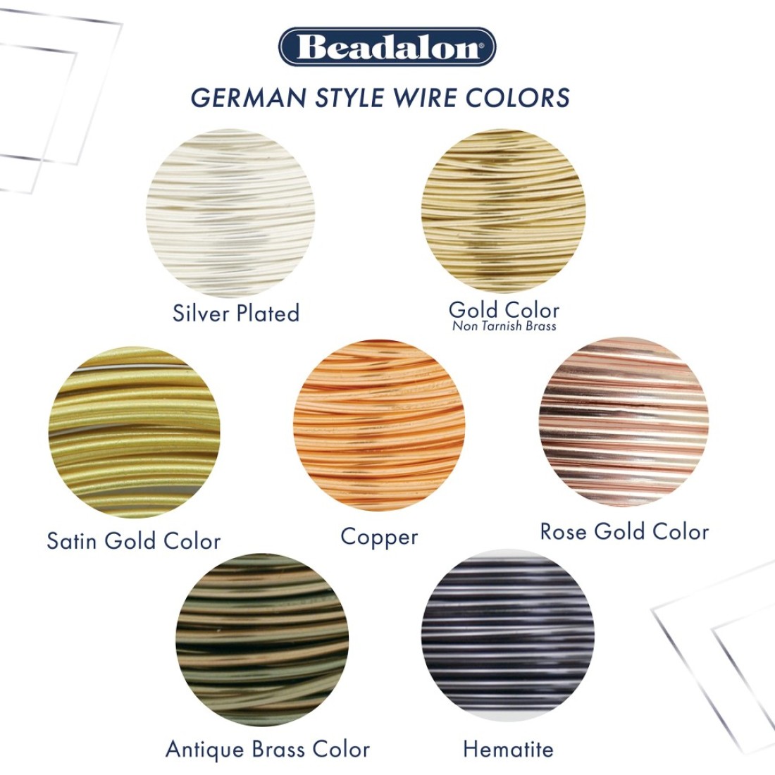Beadalon German Style Wire Square Silver Plated 20 Gauge032 in2 m65 ft