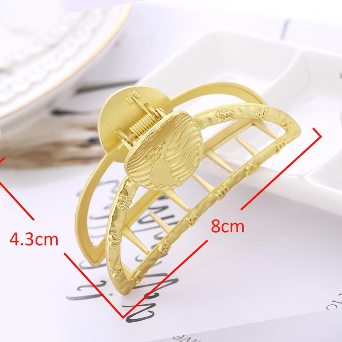 Aiwanto 3pcs Gold Metal Different Design Fashion Hair Clamp Barretes Hair Accessories for Ladies