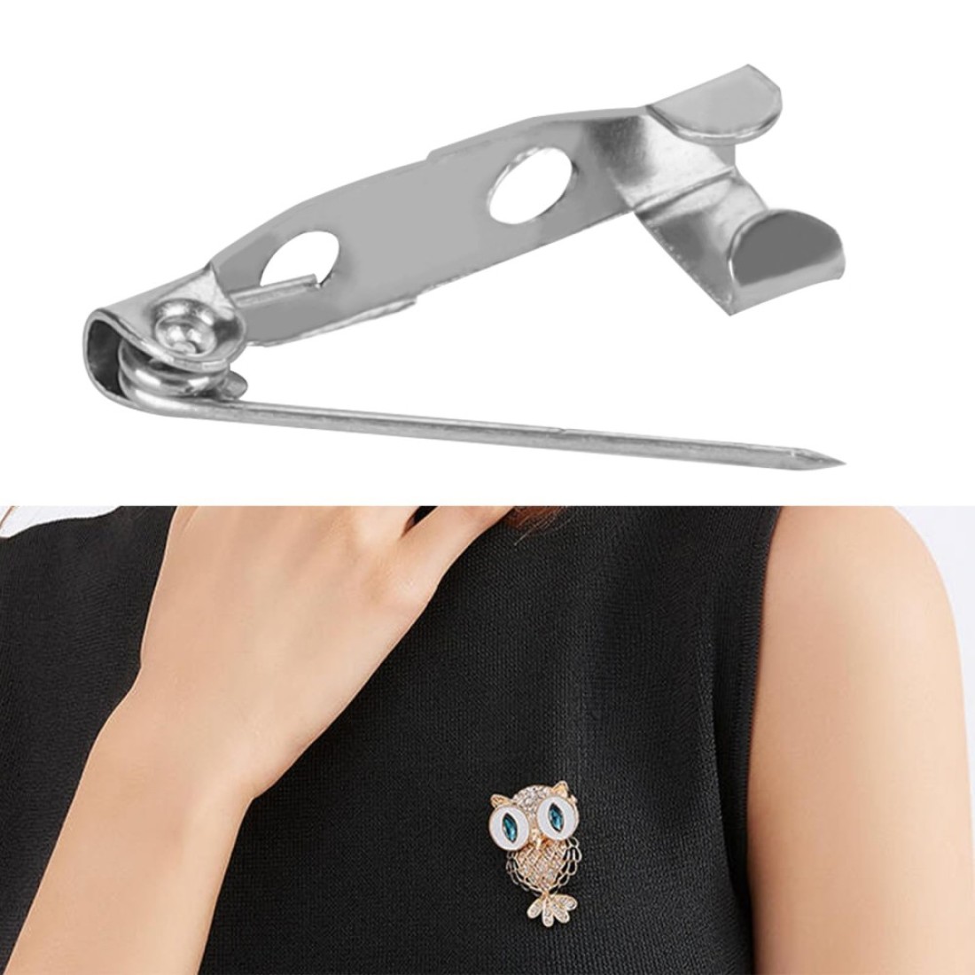100pcs Brooch Badge Make Latch Findings DIY Tool Back Safety Catch Bar Pin 20 Mm