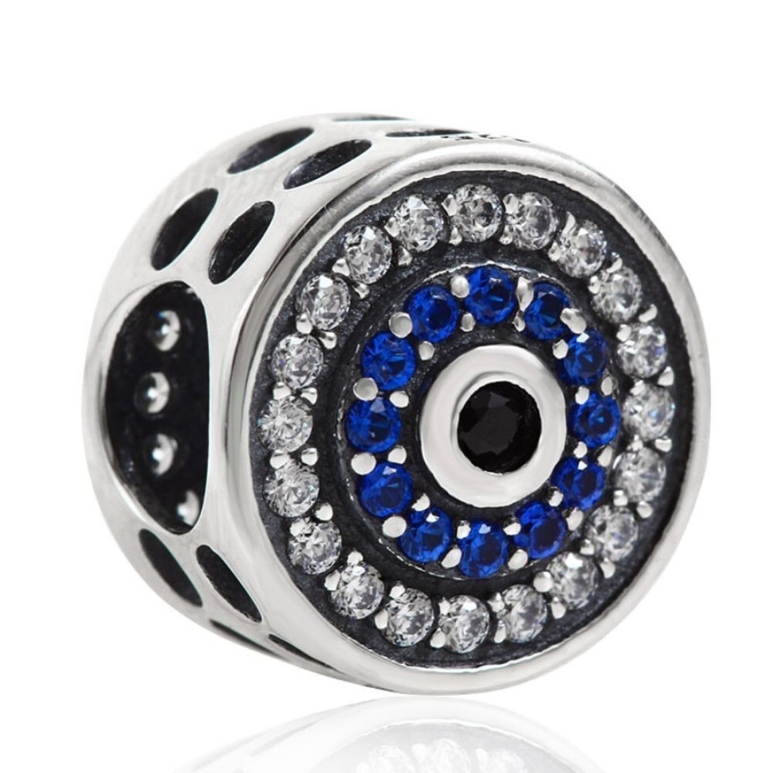 Blue Watchful Eye Charm Bead 925 Sterling Silver Beads fit DIY Bracelet Necklace