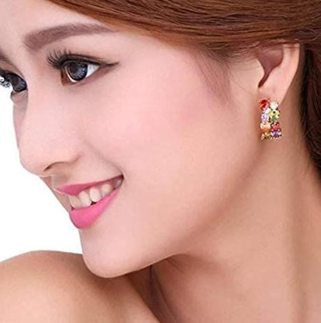Aiwanto Necklace Set Earring Necklace Ring Set for Women's Colorful Zircon Necklace Earrings set Necklace Earring Set Gift for Wife Girlfriend