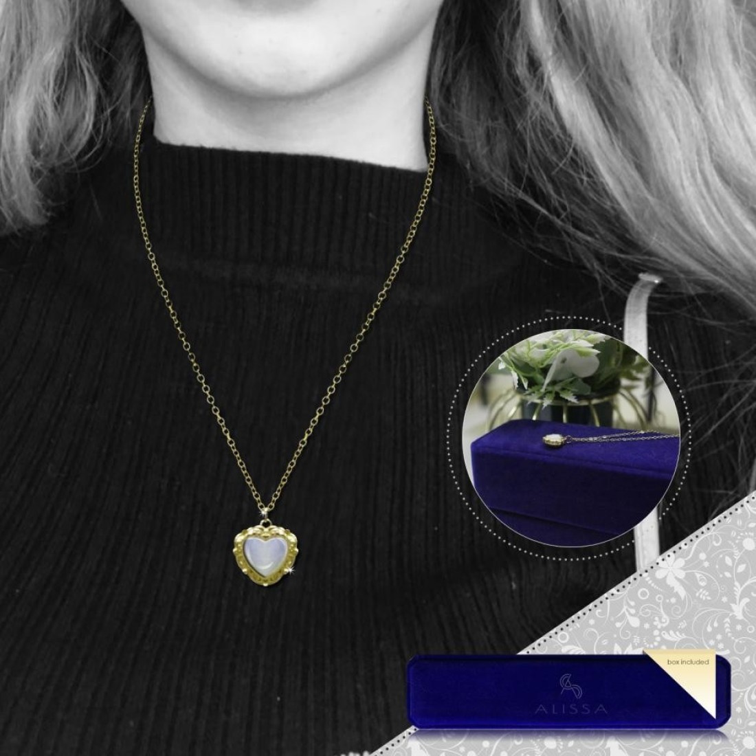 Aiwanto Necklace With Simple Heart Pendant Gold Neck Chain Necklace Best Gift Womens Girls Necklace