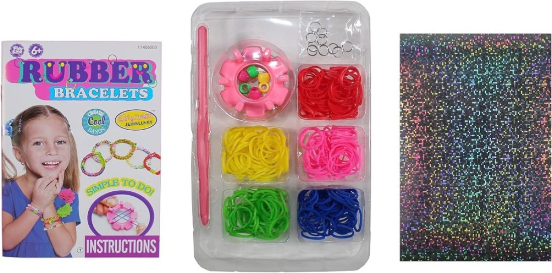 Rubber Bracelets Kit, Loom Bands, DIY Craft for Kids