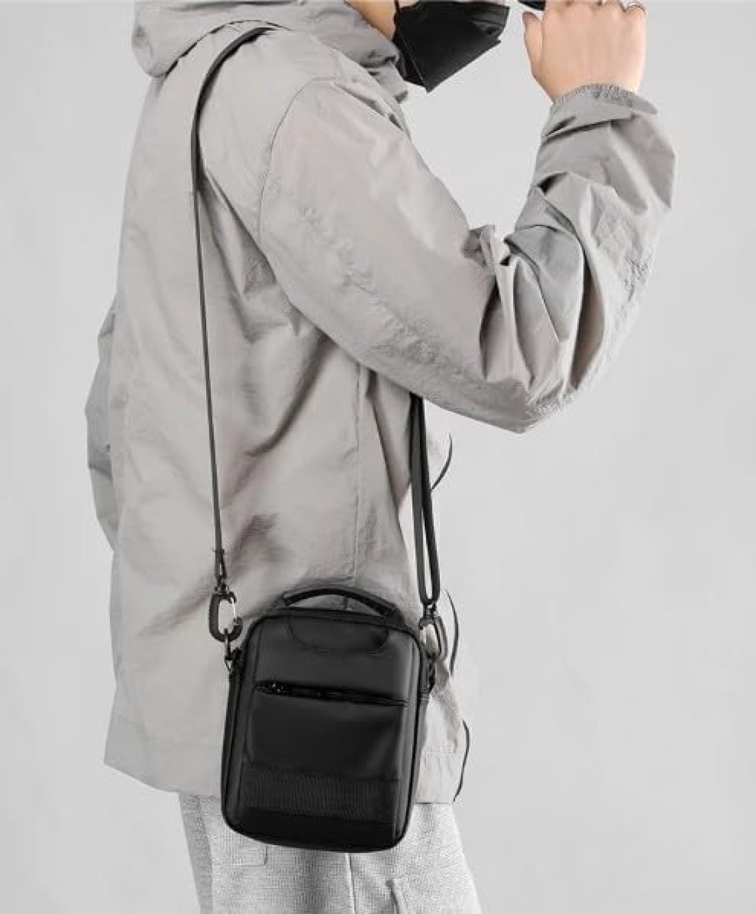 Multi purpose Adjustable Left or Right Shoulder Backpack for Travel Hiking Cycling Black Model-888