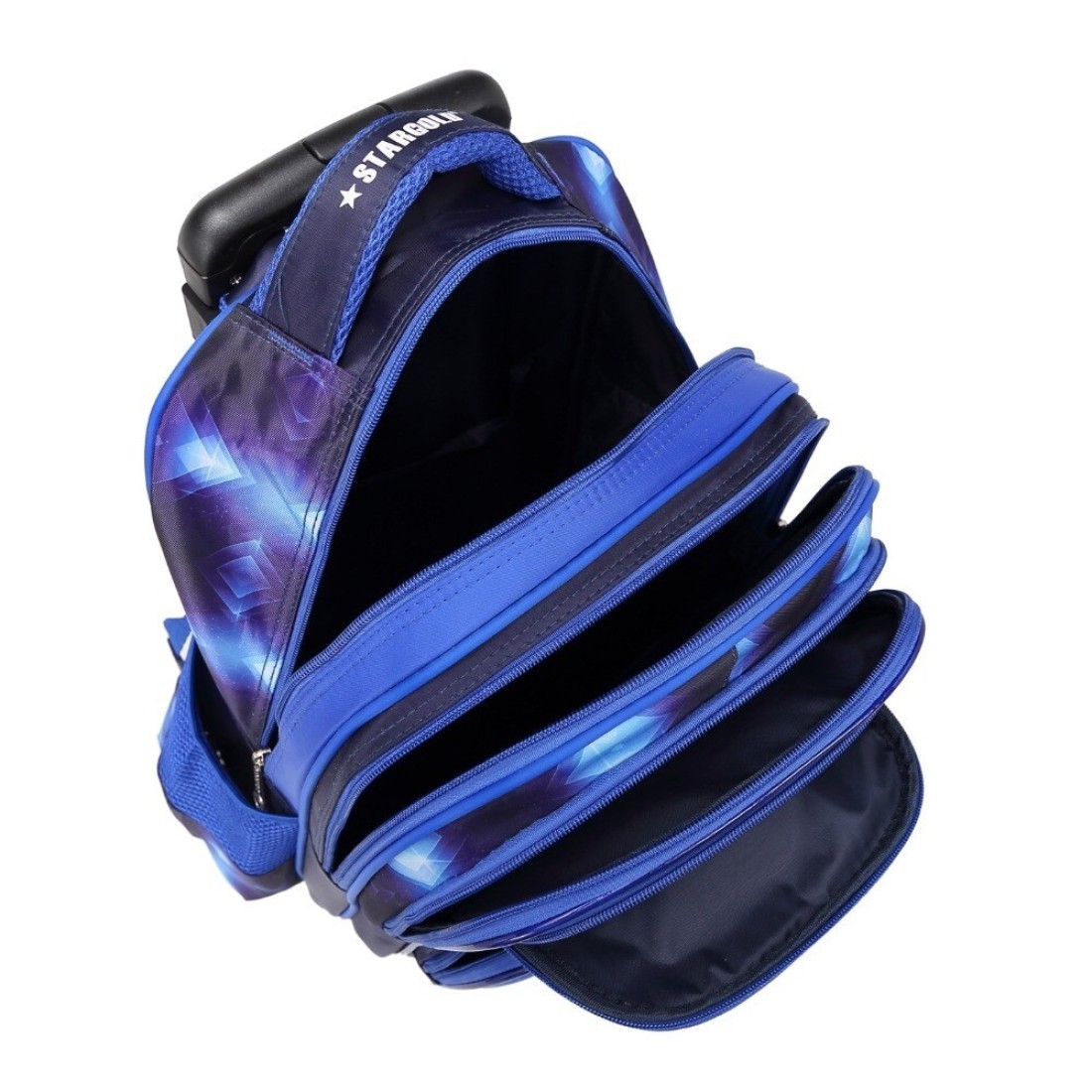 Baby Backpack 3Pcs For Baby Boys 1 lunch 1 Pencil Box And 1 Bag With Adjustable Strap For School 2 Wheels 12 Inch