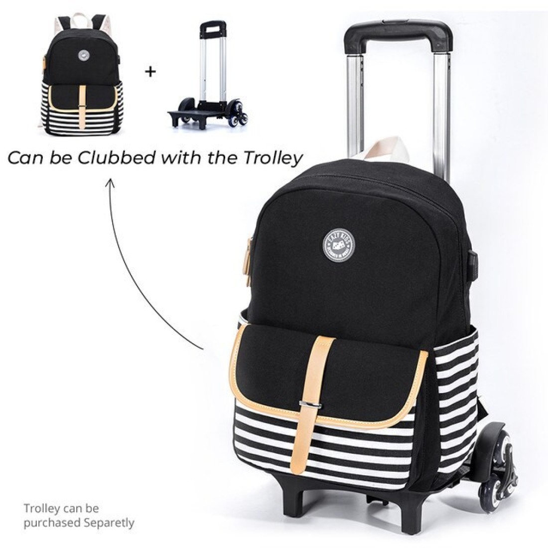 Eazy Kids Classic School Bag-Black