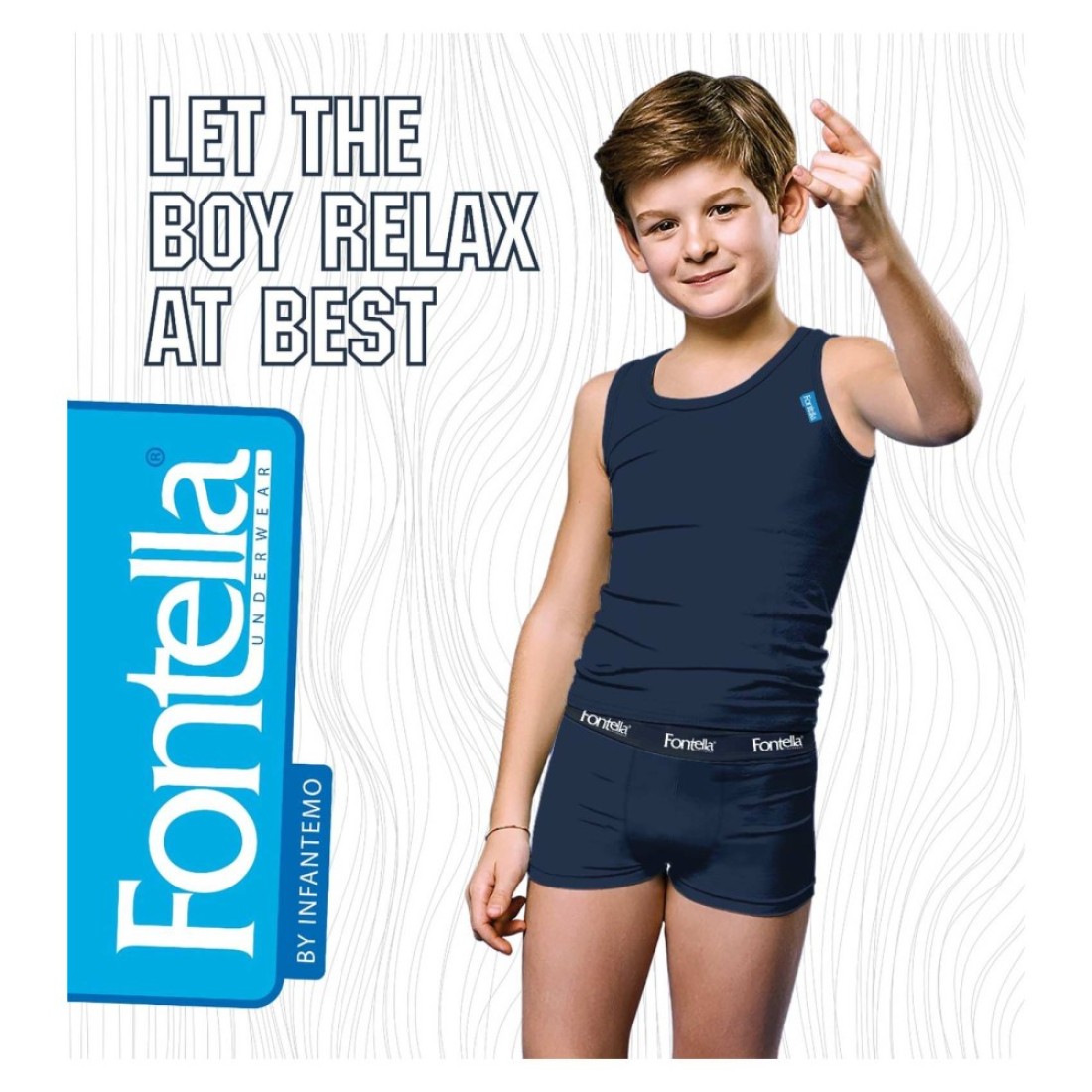Fontella Cotton Underwear Set for Boy 800202 Navy 2 Years