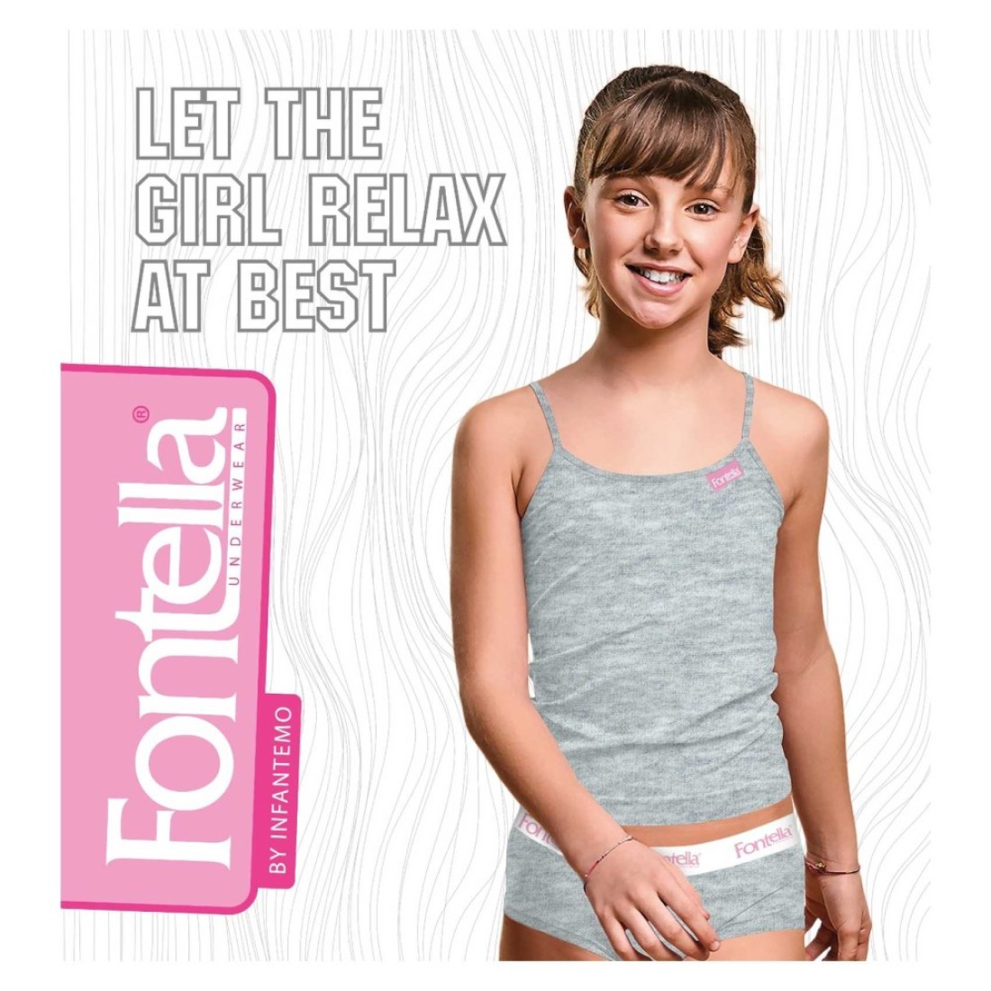 Fontella Cotton Underwear Set for Girl 901008 Ash Grey 8 Years