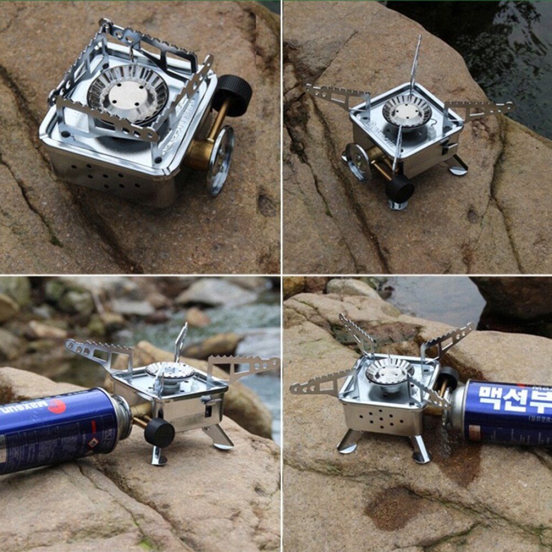 Tomshoo-Outdoor Gas Stove Folding Camping Stove Portable Cooking Stove Hiking Backpacking Picnic