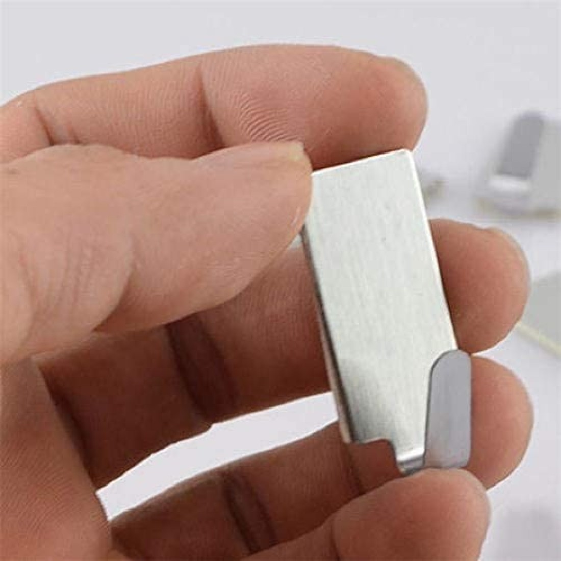 Generic - 6PCS Self Adhesive Home Kitchen Wall Door Stainless Steel Holder Hook Hanger